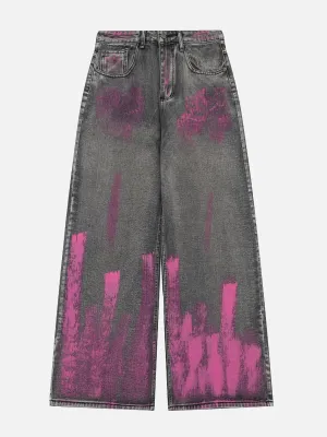 Aelfric Eden Graffiti Washed Loose Jeans