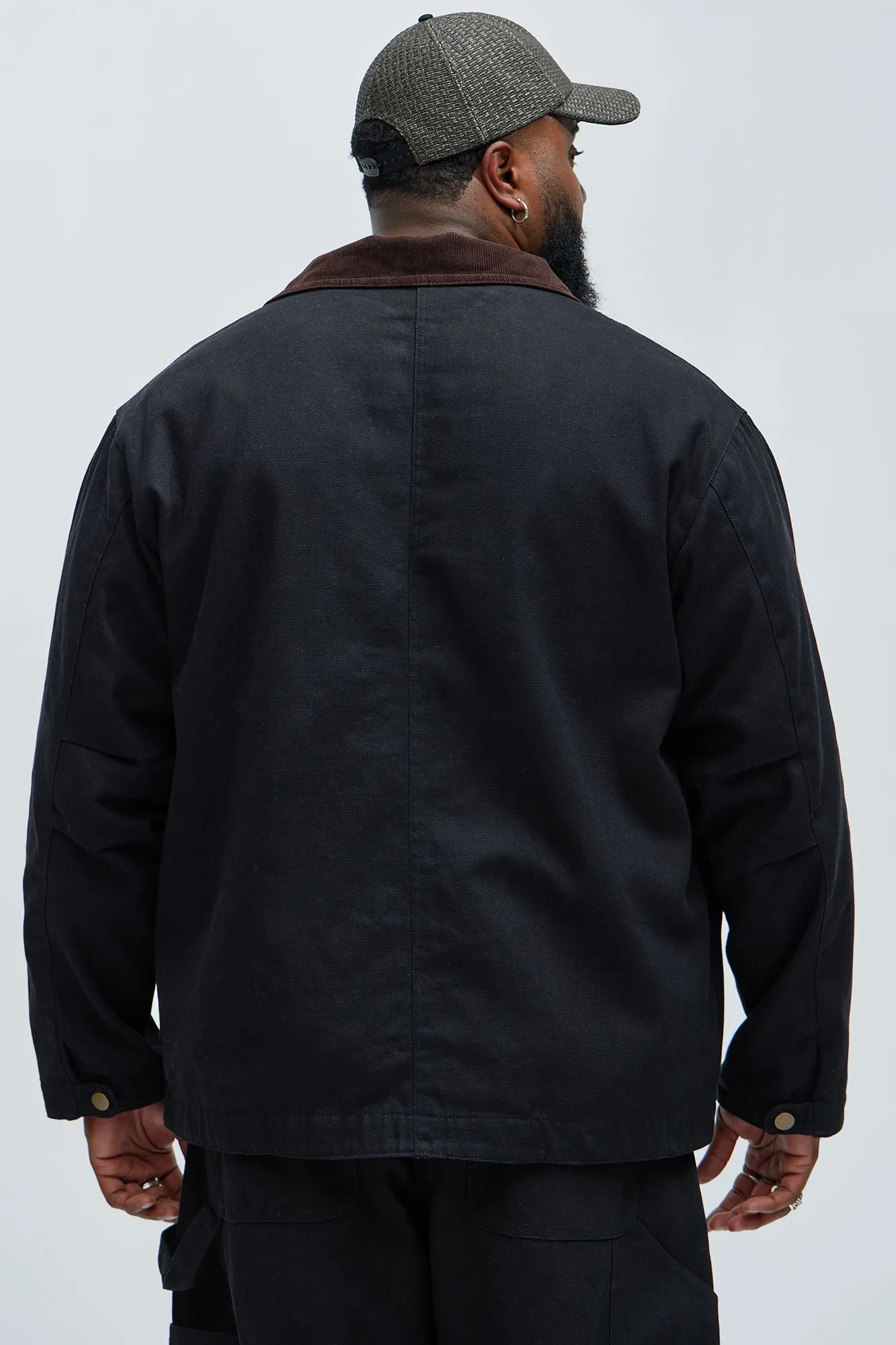 Alexander Utility Canvas Chore Jacket - Black