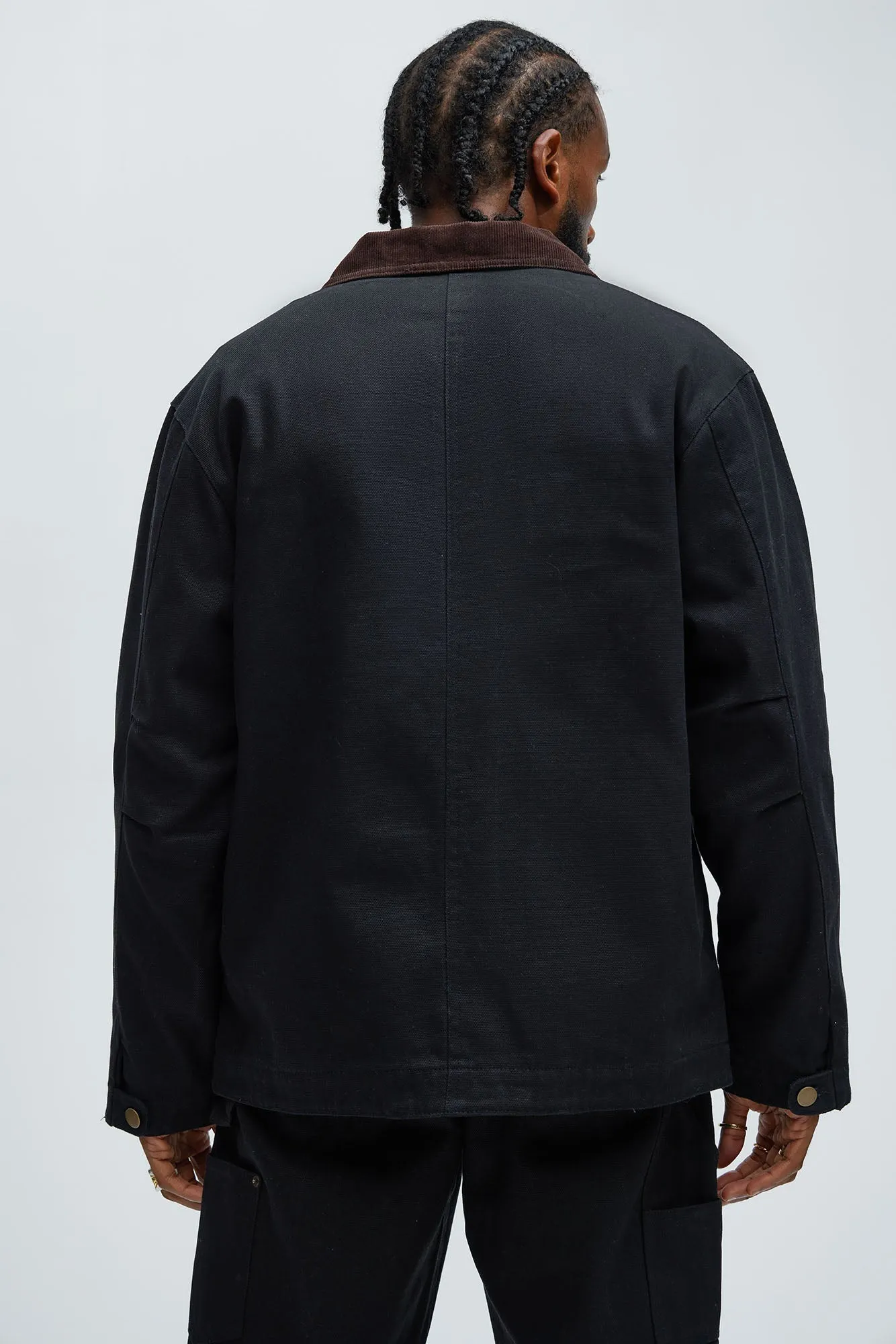 Alexander Utility Canvas Chore Jacket - Black