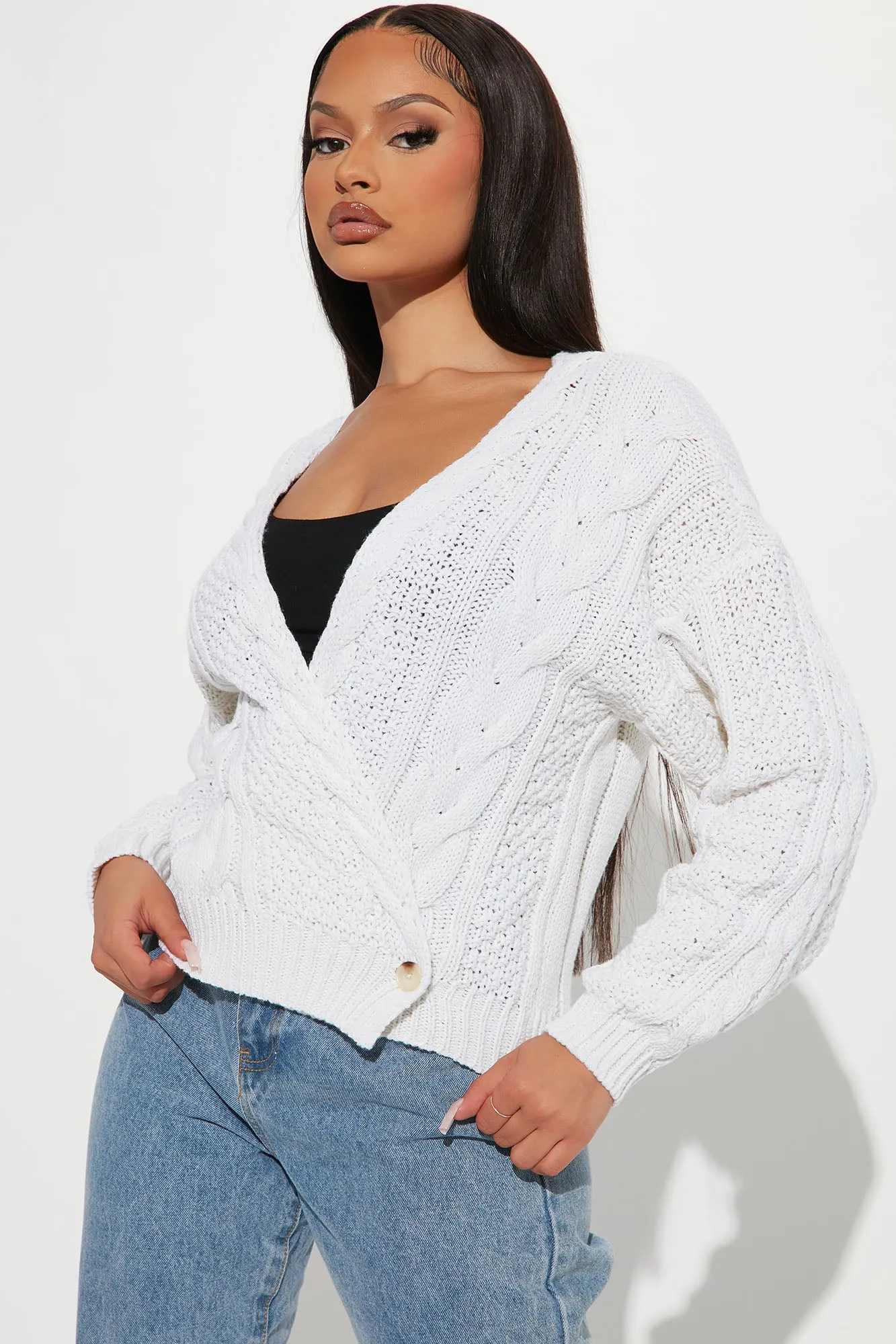 All Criss Crossed Convertible Sweater - Ivory