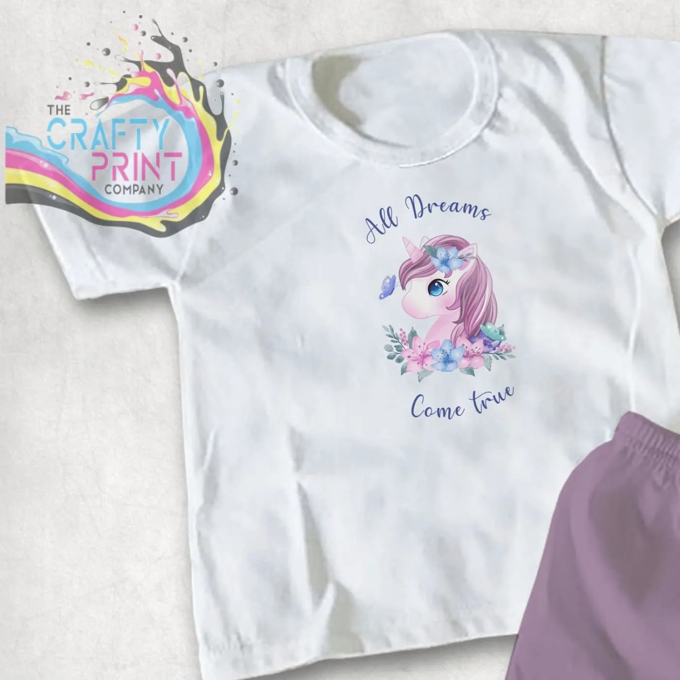 All Dreams Come True Printed Unicorn T-shirt