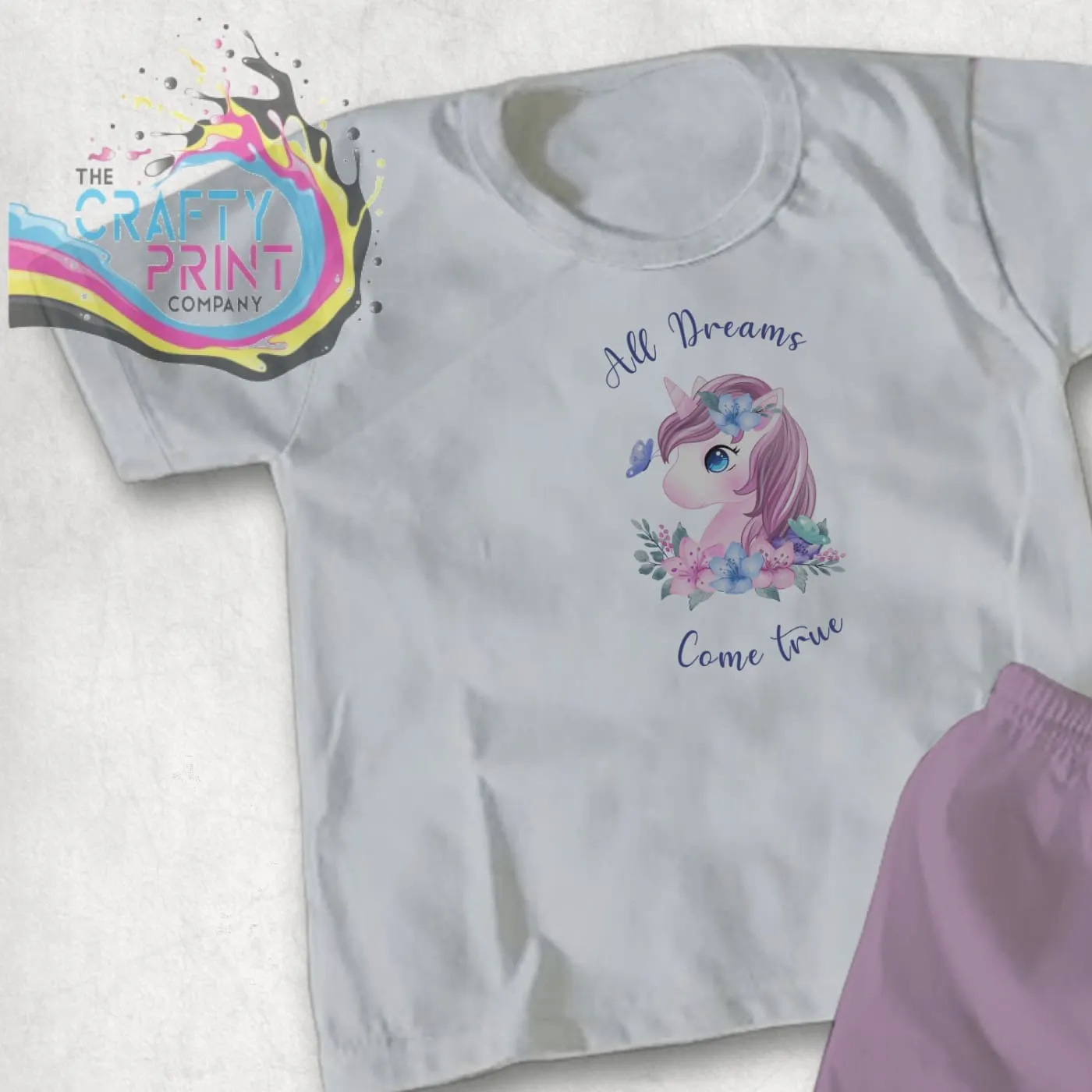 All Dreams Come True Printed Unicorn T-shirt