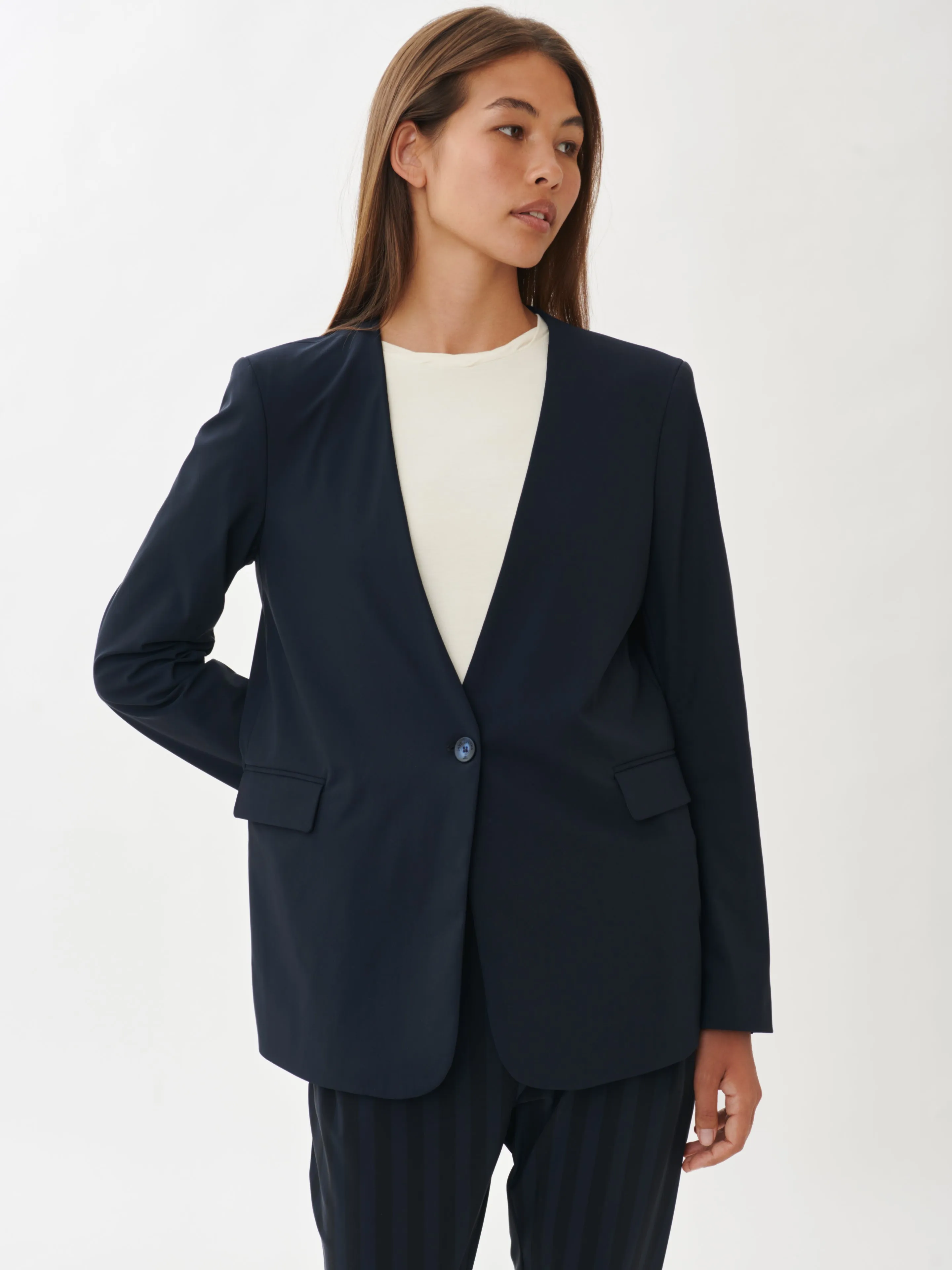 Alma Blazer Technical Jersey | Blue