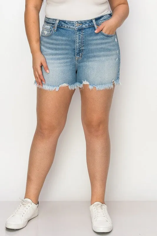 Aria Plus Size - High Rise Stretch Shorts