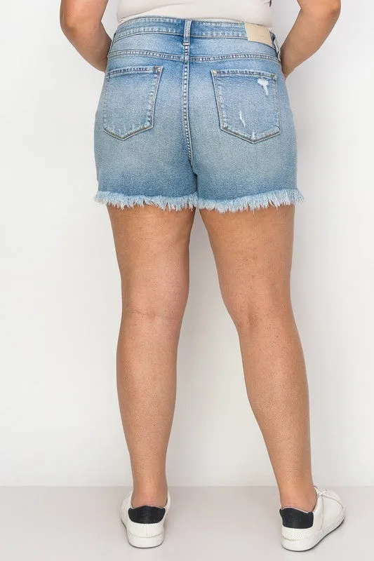 Aria Plus Size - High Rise Stretch Shorts