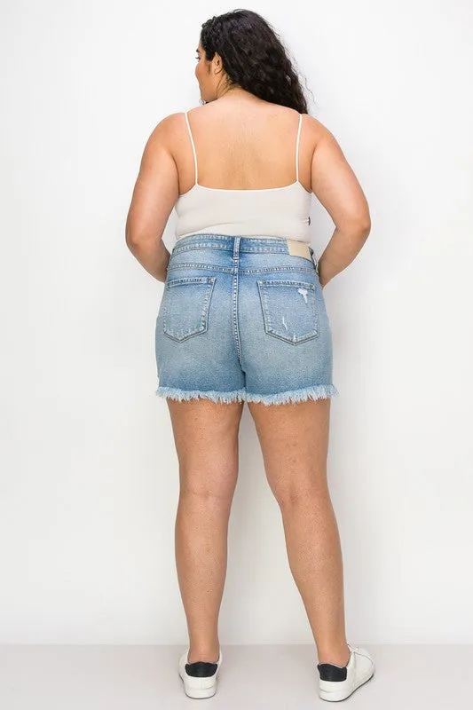 Aria Plus Size - High Rise Stretch Shorts