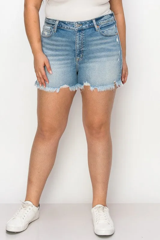 Aria Plus Size - High Rise Stretch Shorts