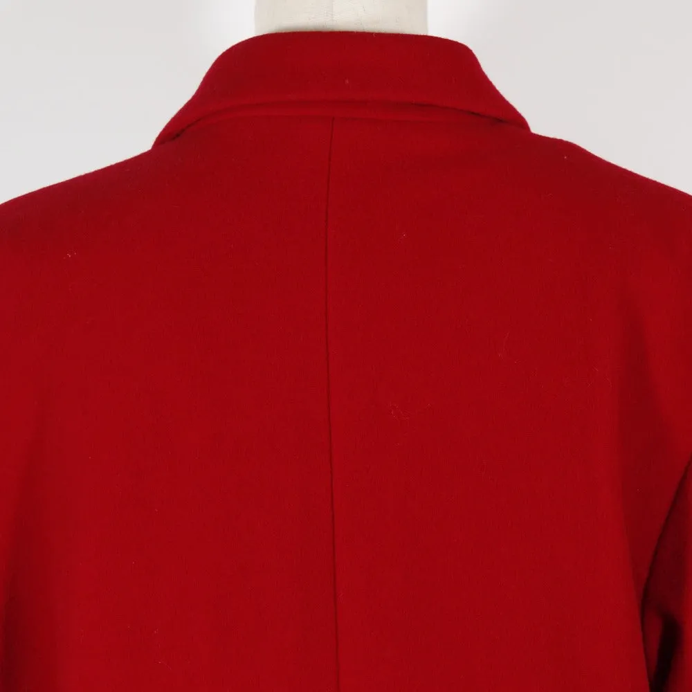 Bally Wool Cashmere Long Coat Red