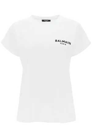 Balmain t-shirt with flocked logo print