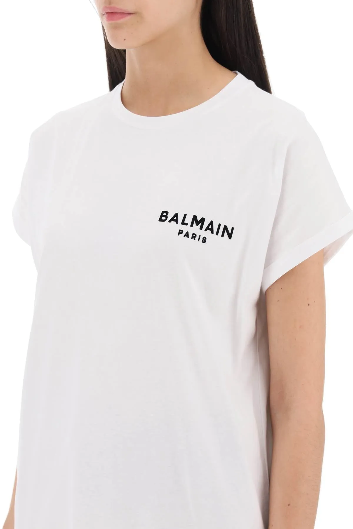 Balmain t-shirt with flocked logo print