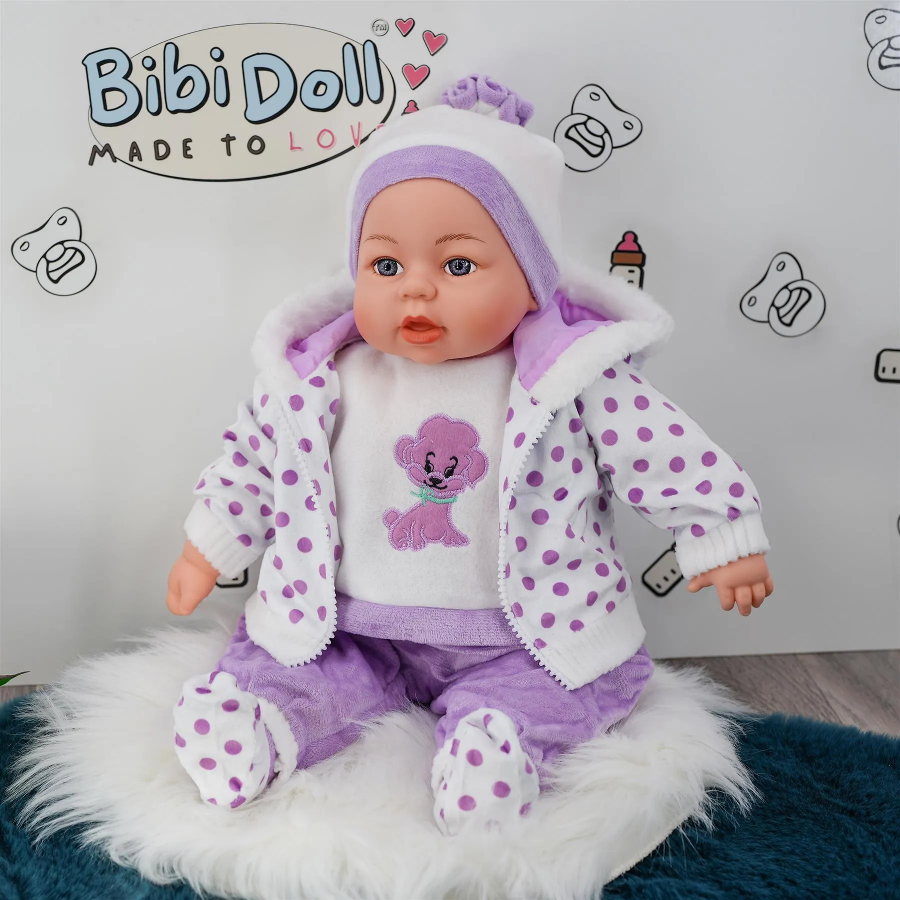 BiBi Outfits - Set of Two Doll (Pink & Purple) (45 cm / 18")