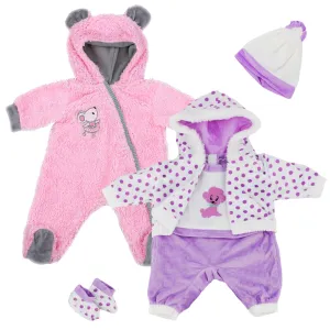 BiBi Outfits - Set of Two Doll (Pink & Purple) (45 cm / 18")