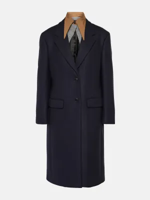 Black wool and cashmere coat