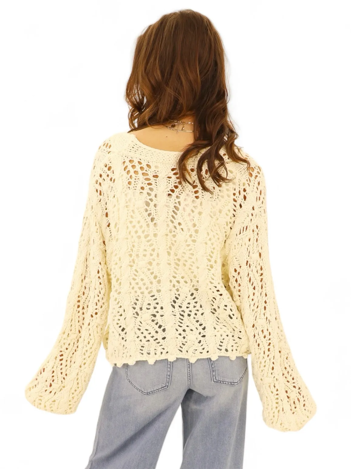 Boheme Knit Sweater In Cream