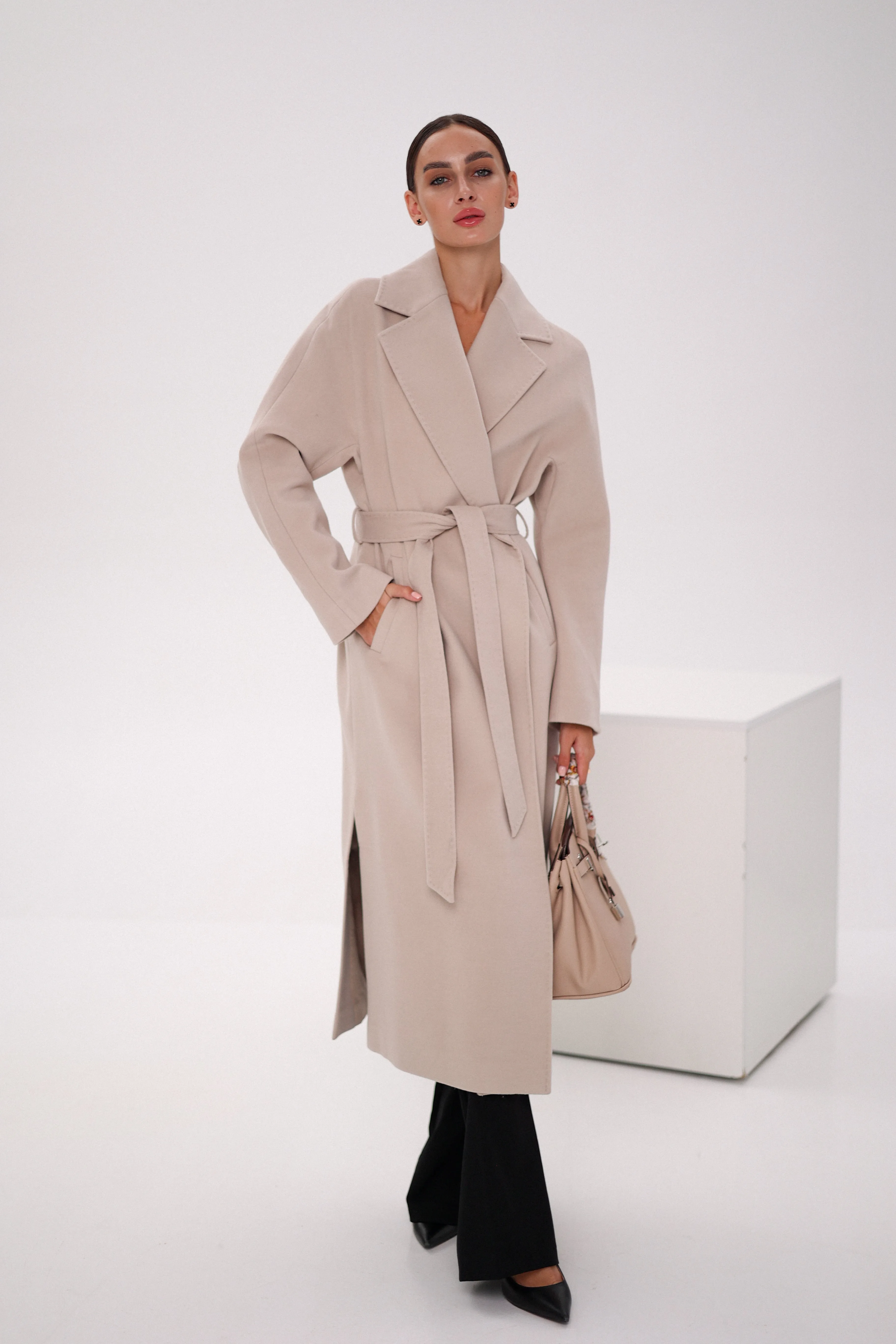 Cambridge Comfort Wraparound Wool Cashmere Coat