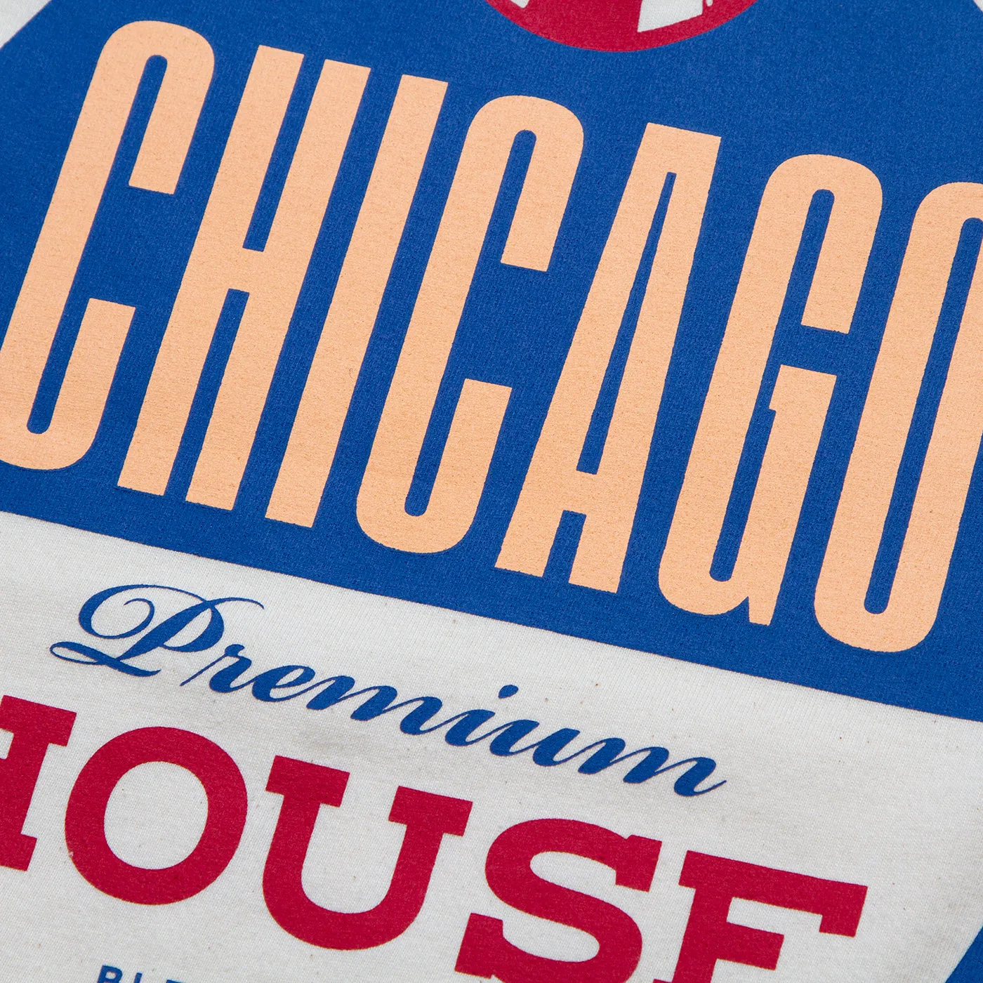 Chicago House Front Print - Tshirt - Natural