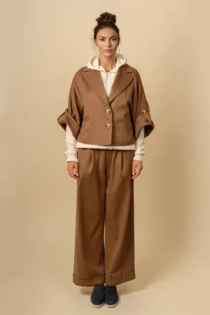 Classic Camel Two-Piece Wool Ensemble