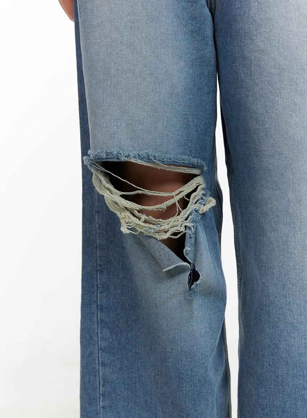 Destroyed Washed Baggy Jeans CY414