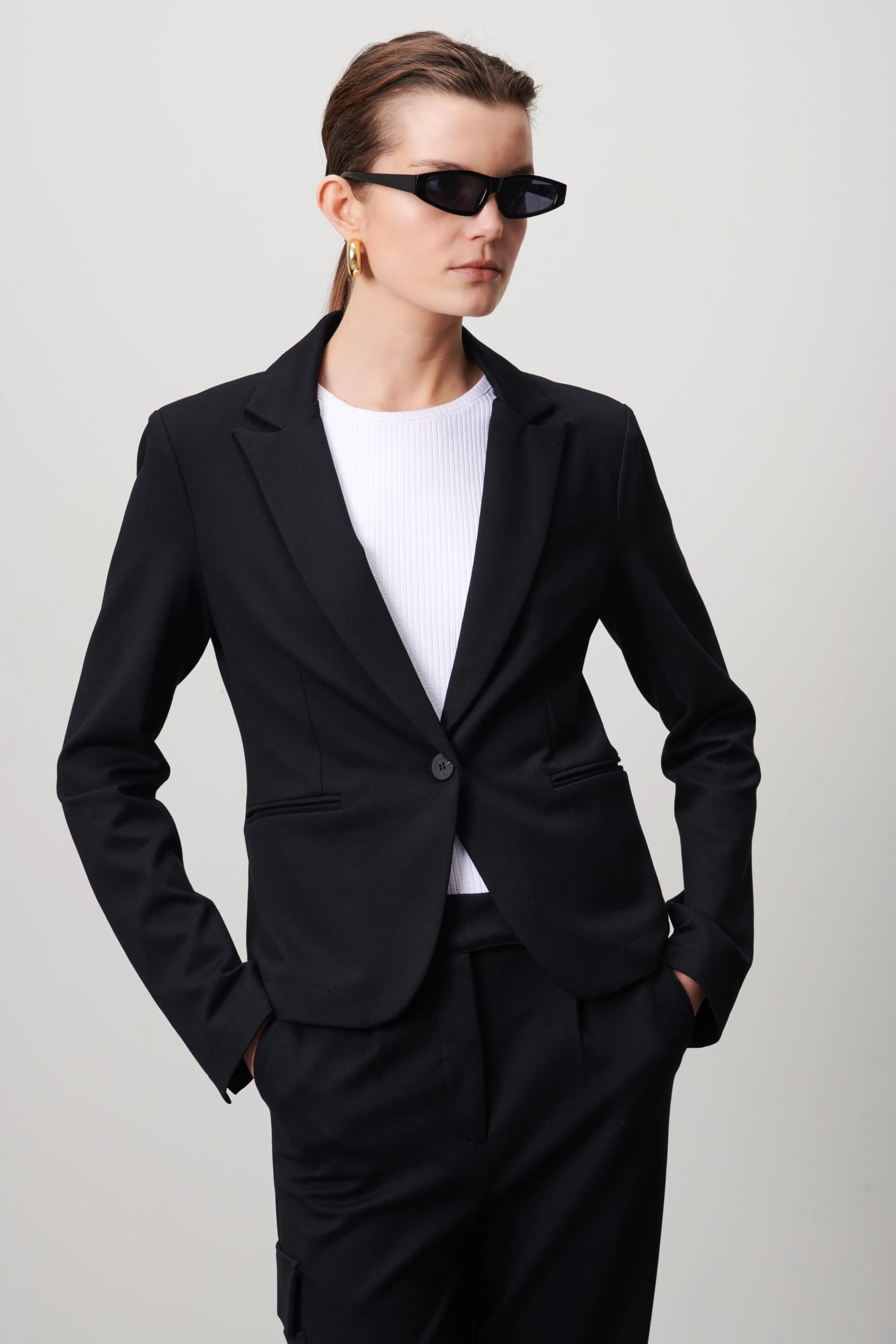 Elvira Blazer  Eco Viscose | Black