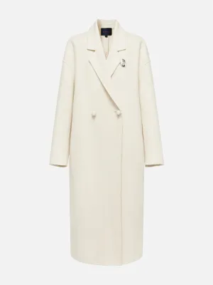 EP YAYING Notched Collar Cashmere Coat