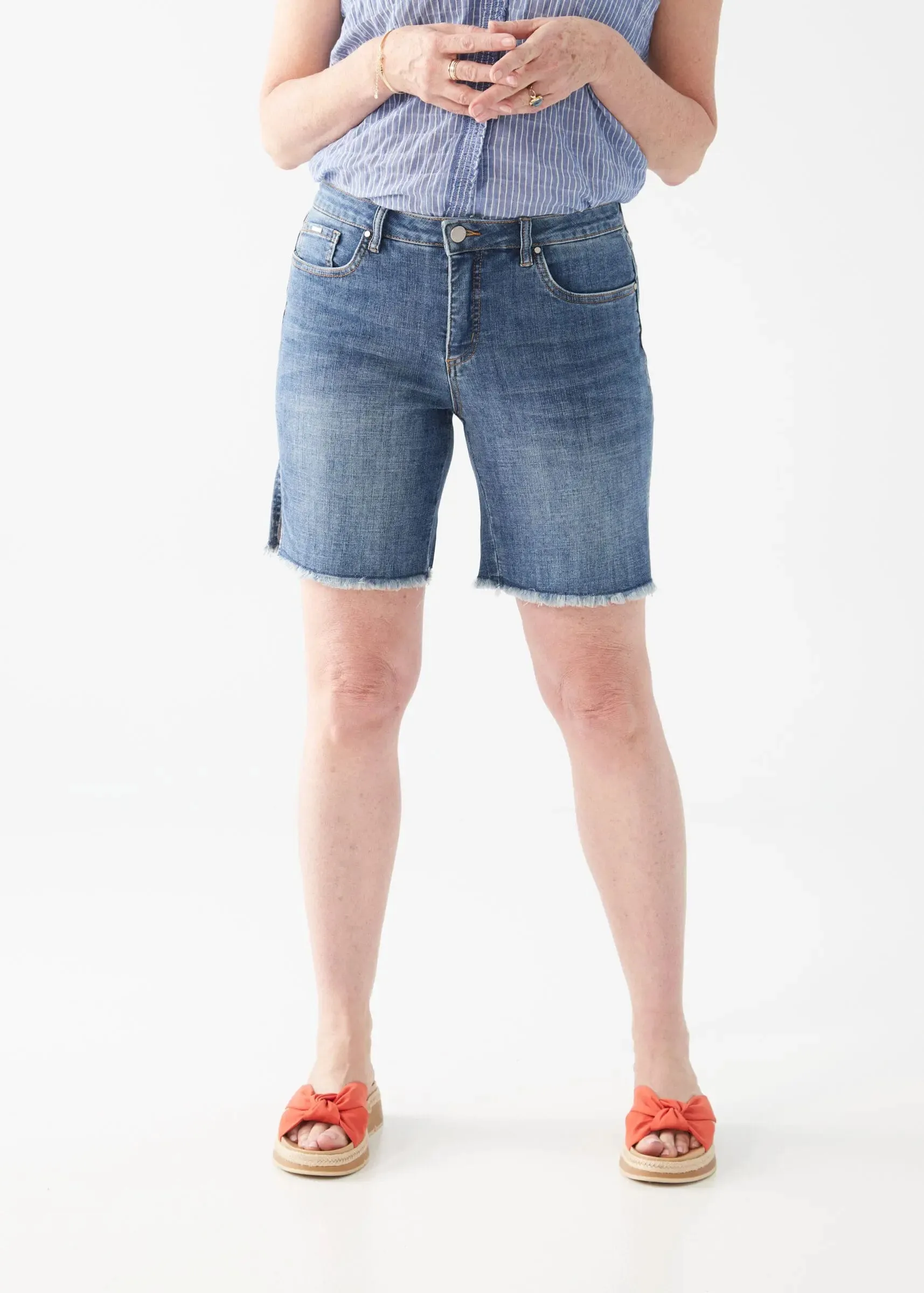 FDJ - Olivia Frayed Hem Bermuda Shorts