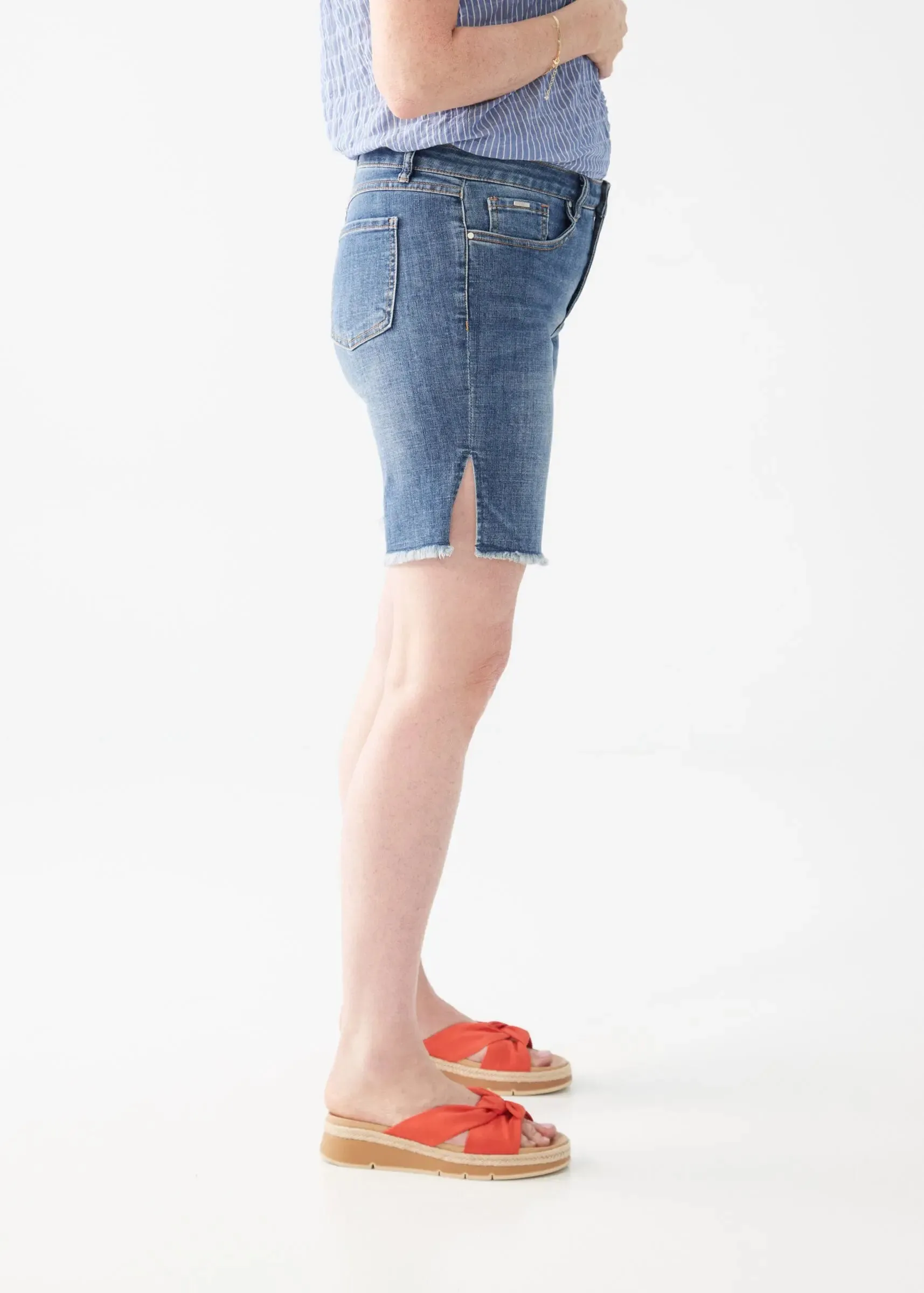 FDJ - Olivia Frayed Hem Bermuda Shorts