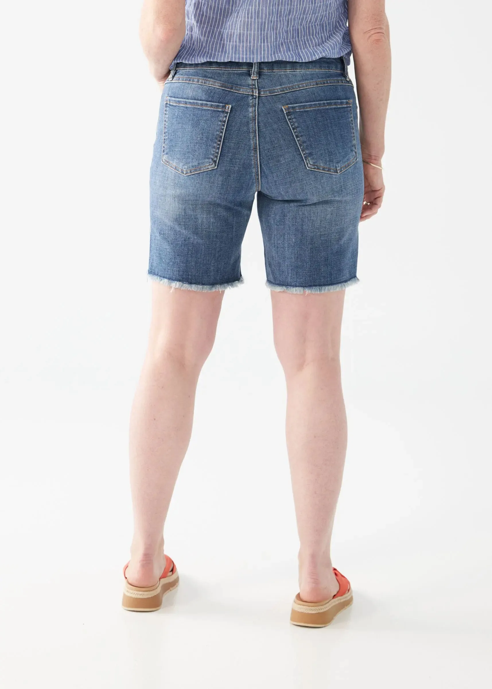 FDJ - Olivia Frayed Hem Bermuda Shorts