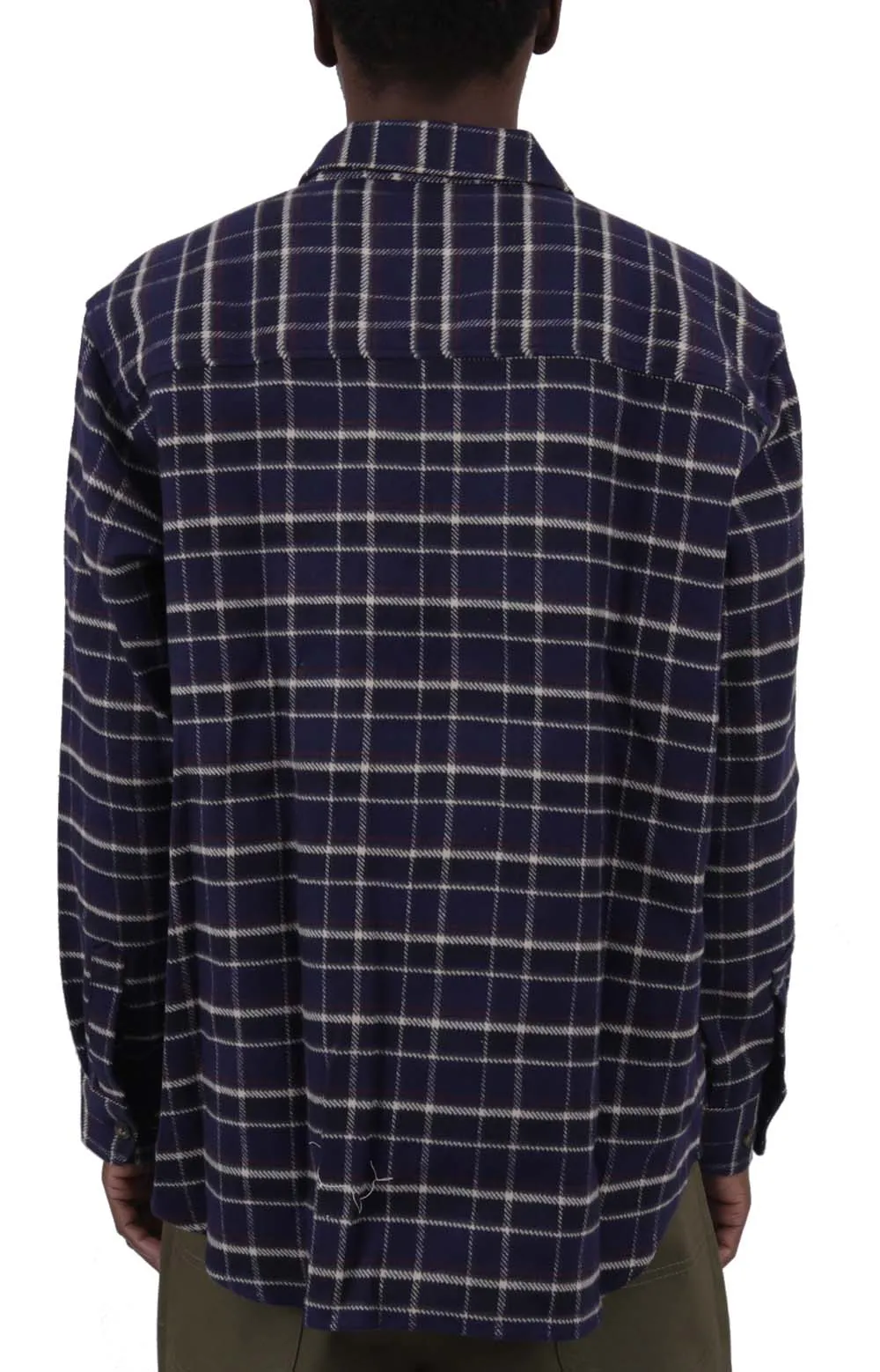 Flannel Button-Up Shirt - Rich Navy