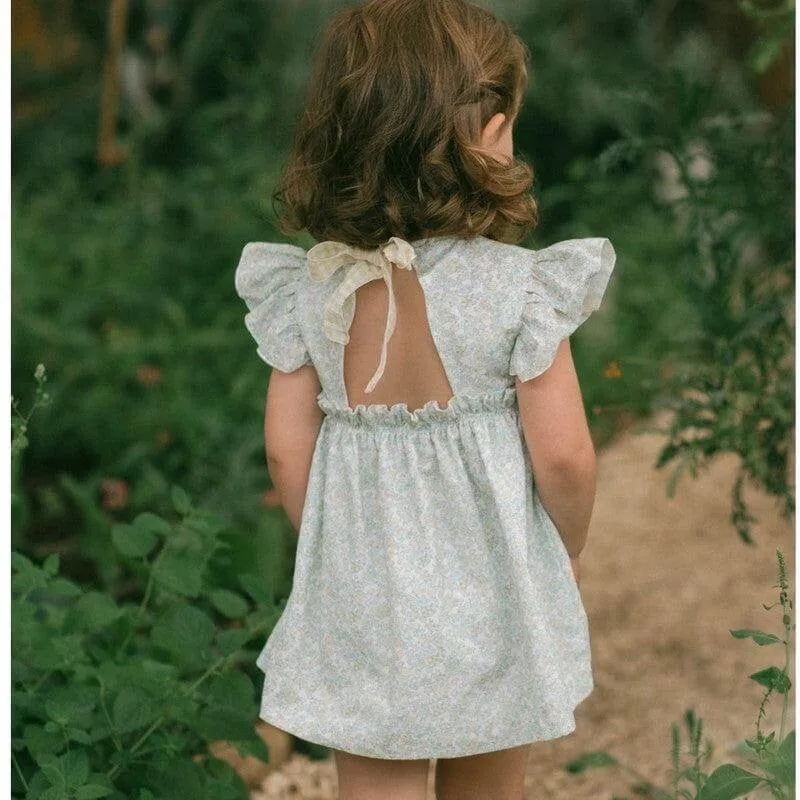 Girls Aleli Open Back Floral Dress