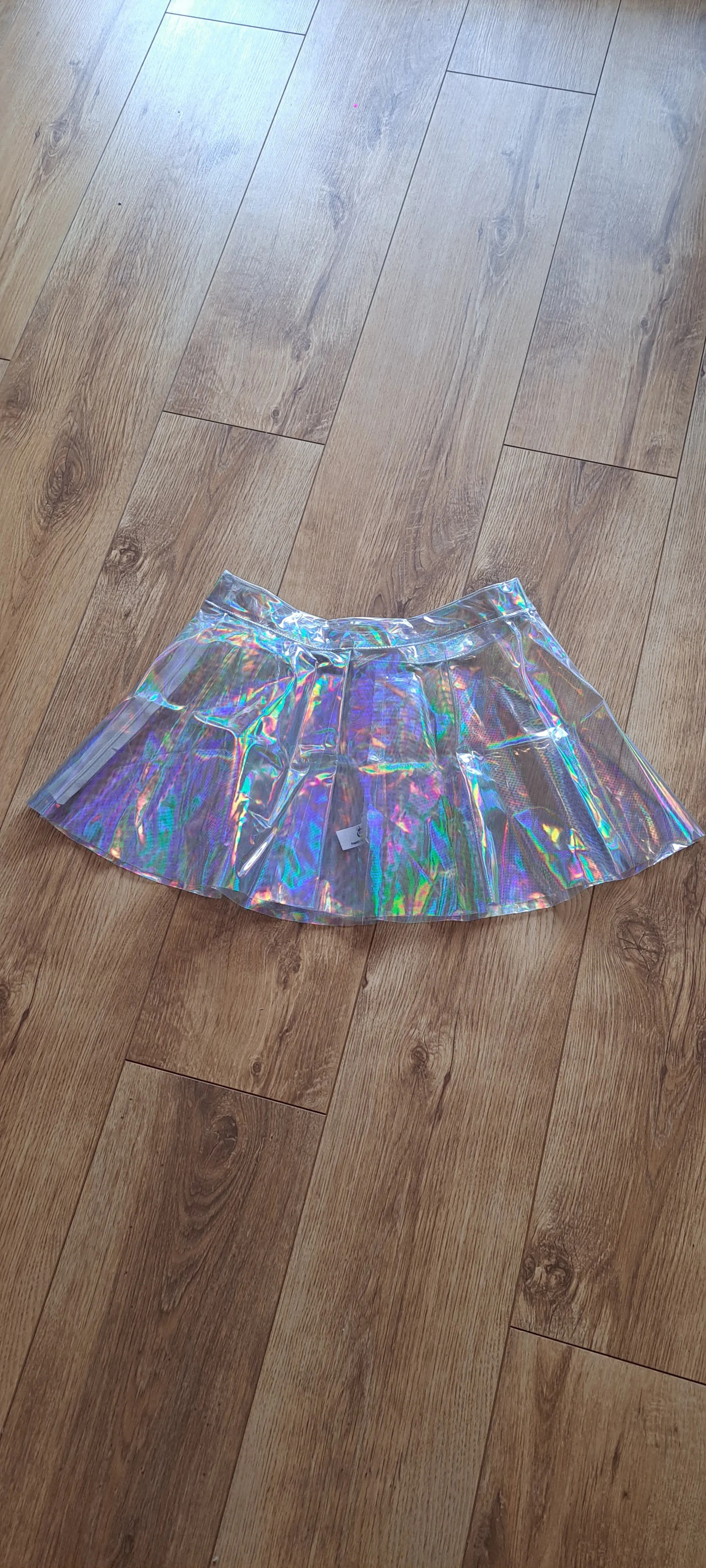 Holographic Transparent Mini Skirt