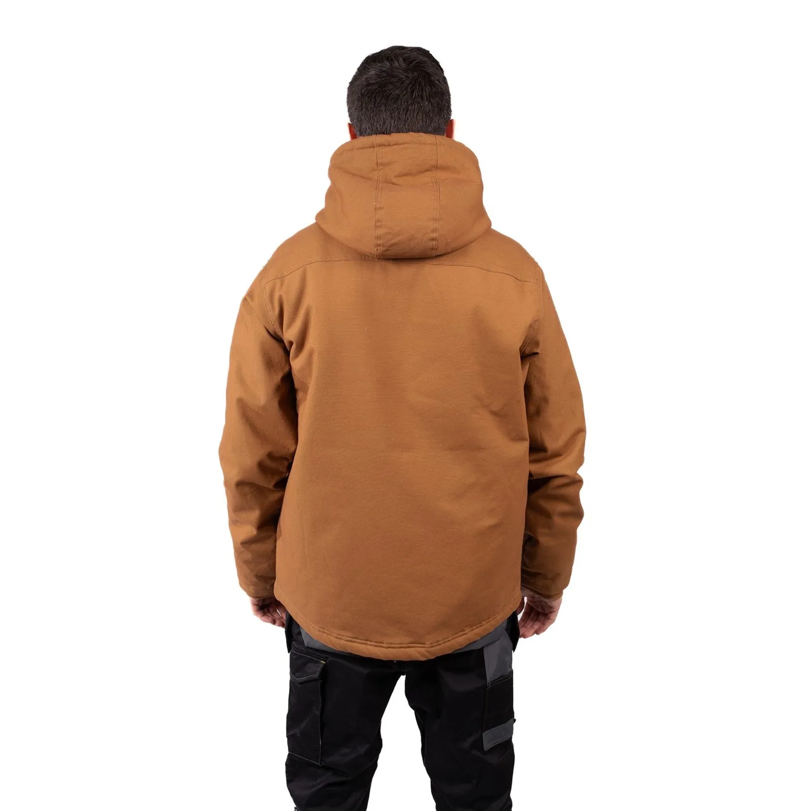 Hooded Sherpa Lined Jacket  Bronze