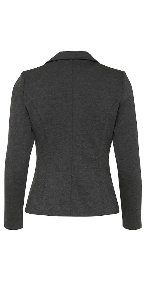 Ichi Ponte Knit Blazer, charcoal heather