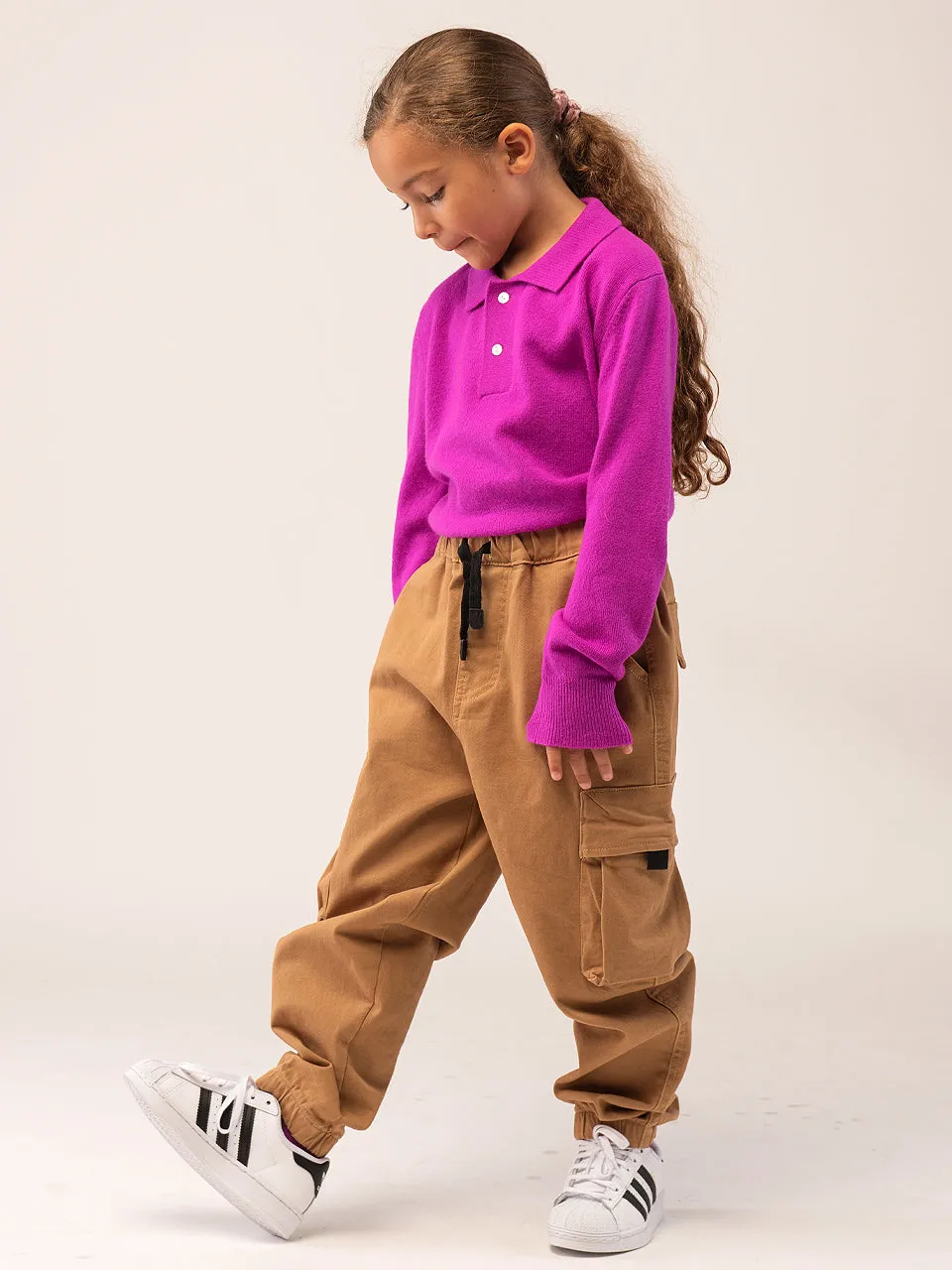 Kids Polo Sweater_Purple