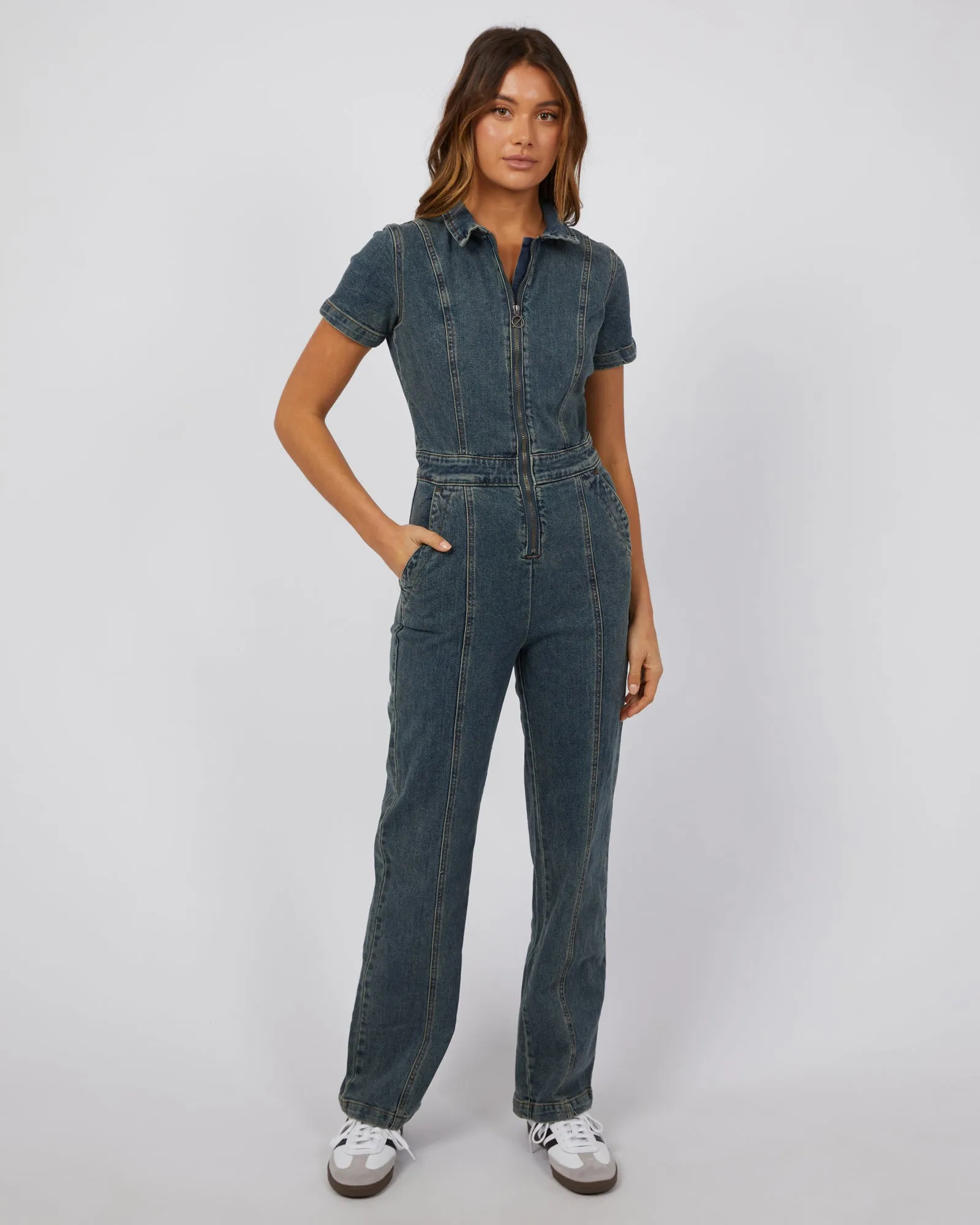 Letty Denim Boiler Suit Denim