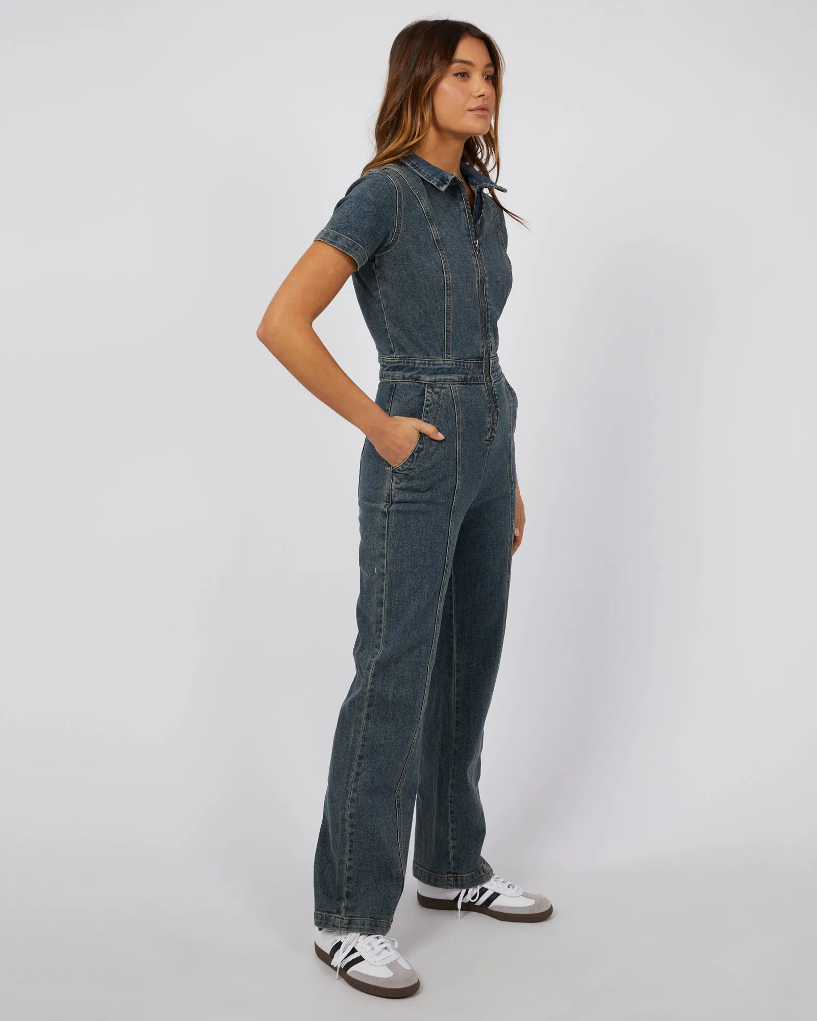 Letty Denim Boiler Suit Denim