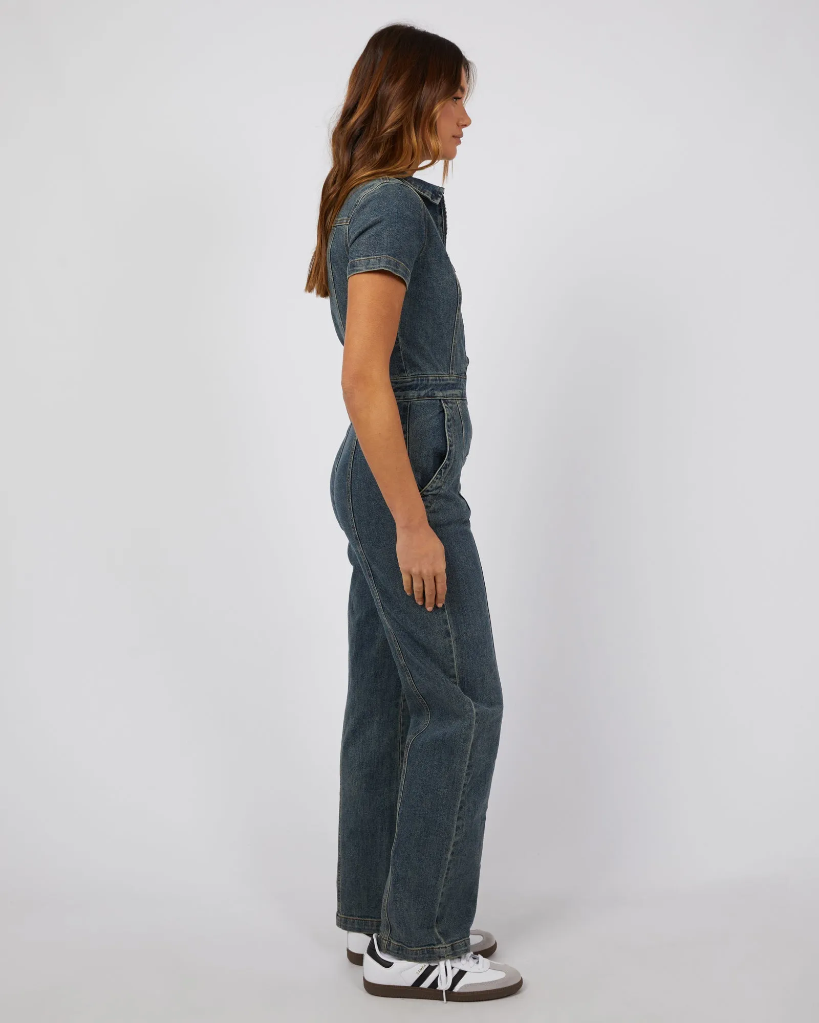 Letty Denim Boiler Suit Denim