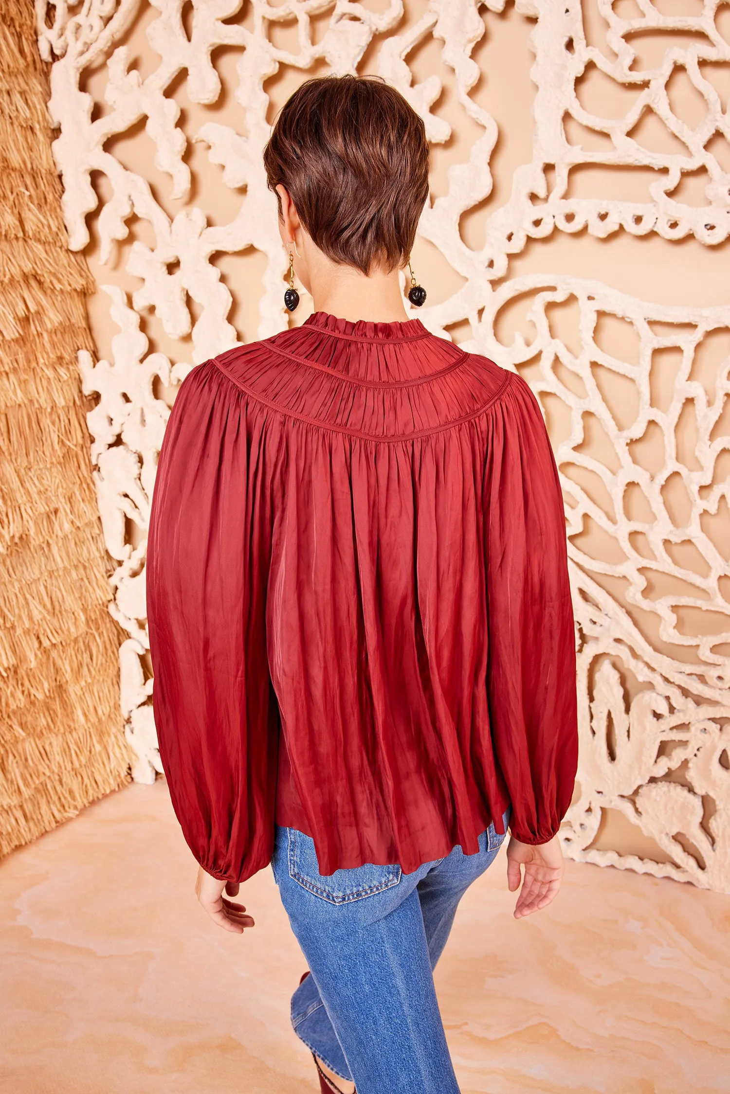 Mia Blouse - Claret