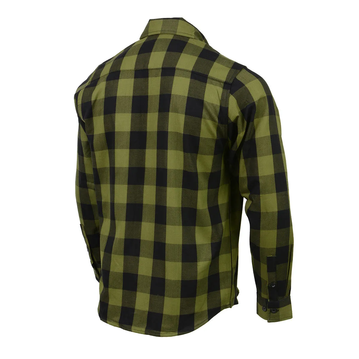 Milwaukee Leather MNG11668 Men's Black and Green Long Sleeve Cotton