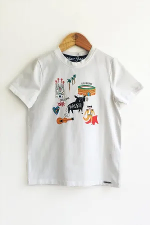 One Friday White Tee With Fun Print