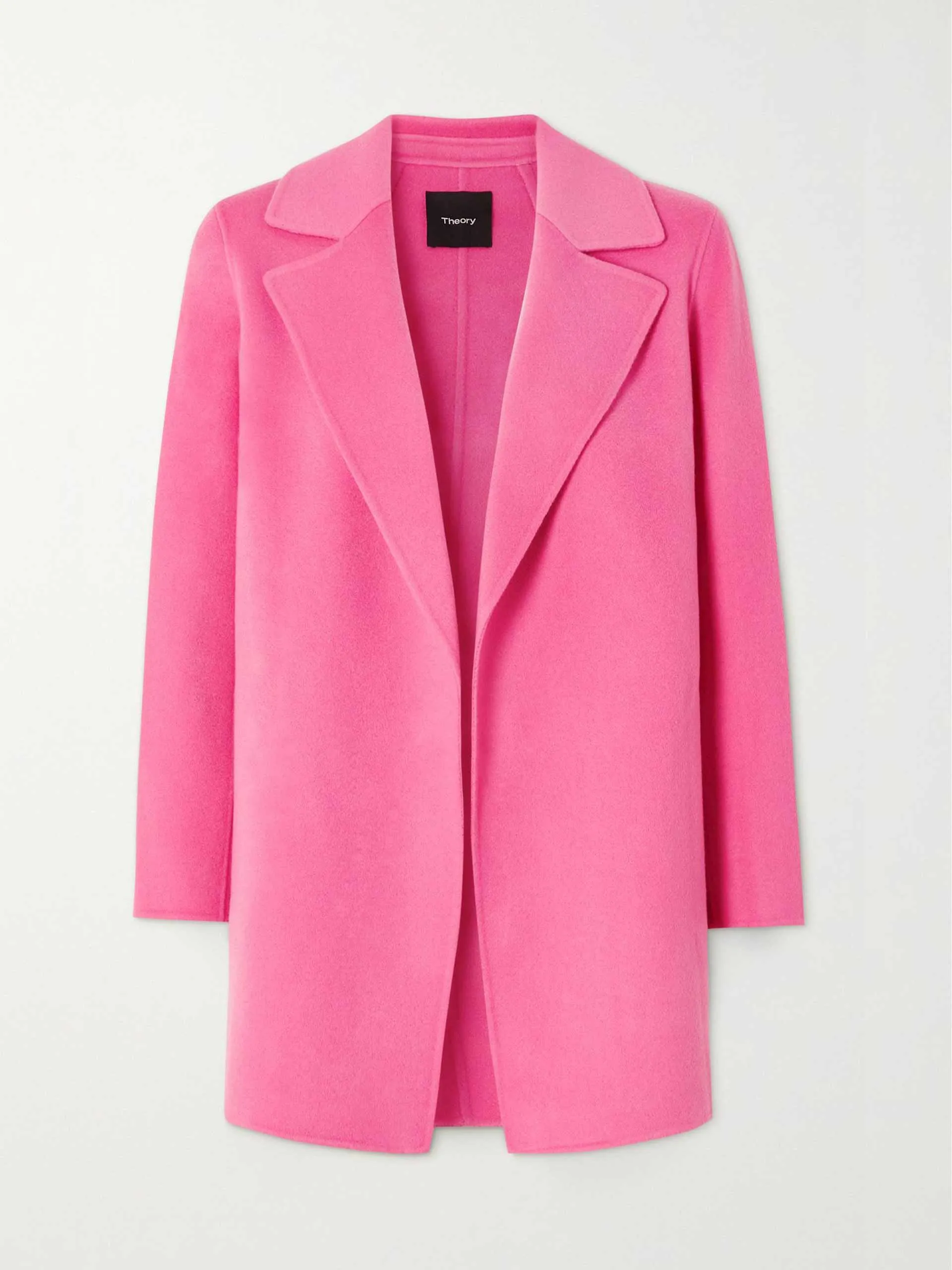 Pink wool and cashmere blend coat