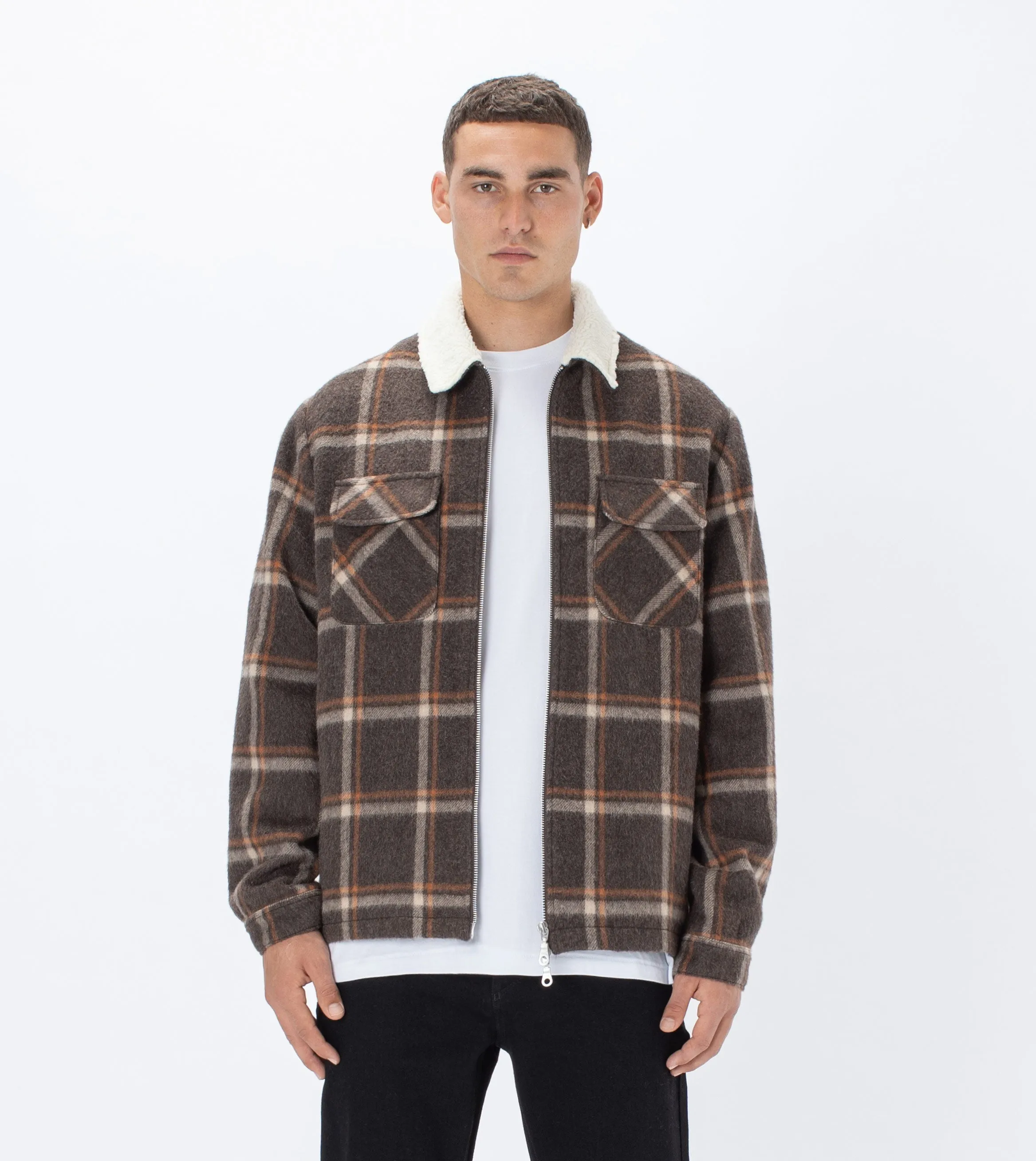 Plaid Work Jacket Timber/Rust