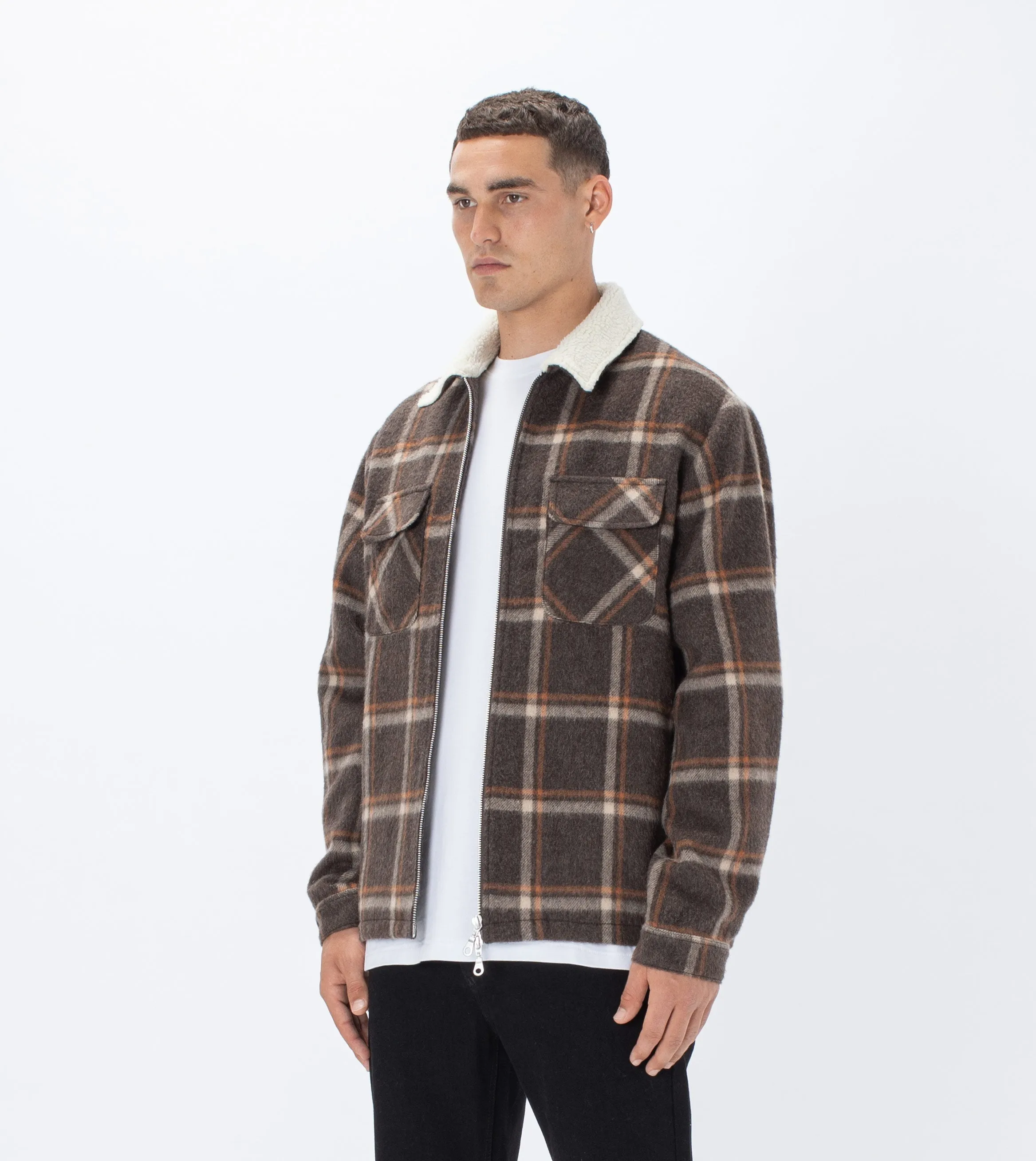 Plaid Work Jacket Timber/Rust