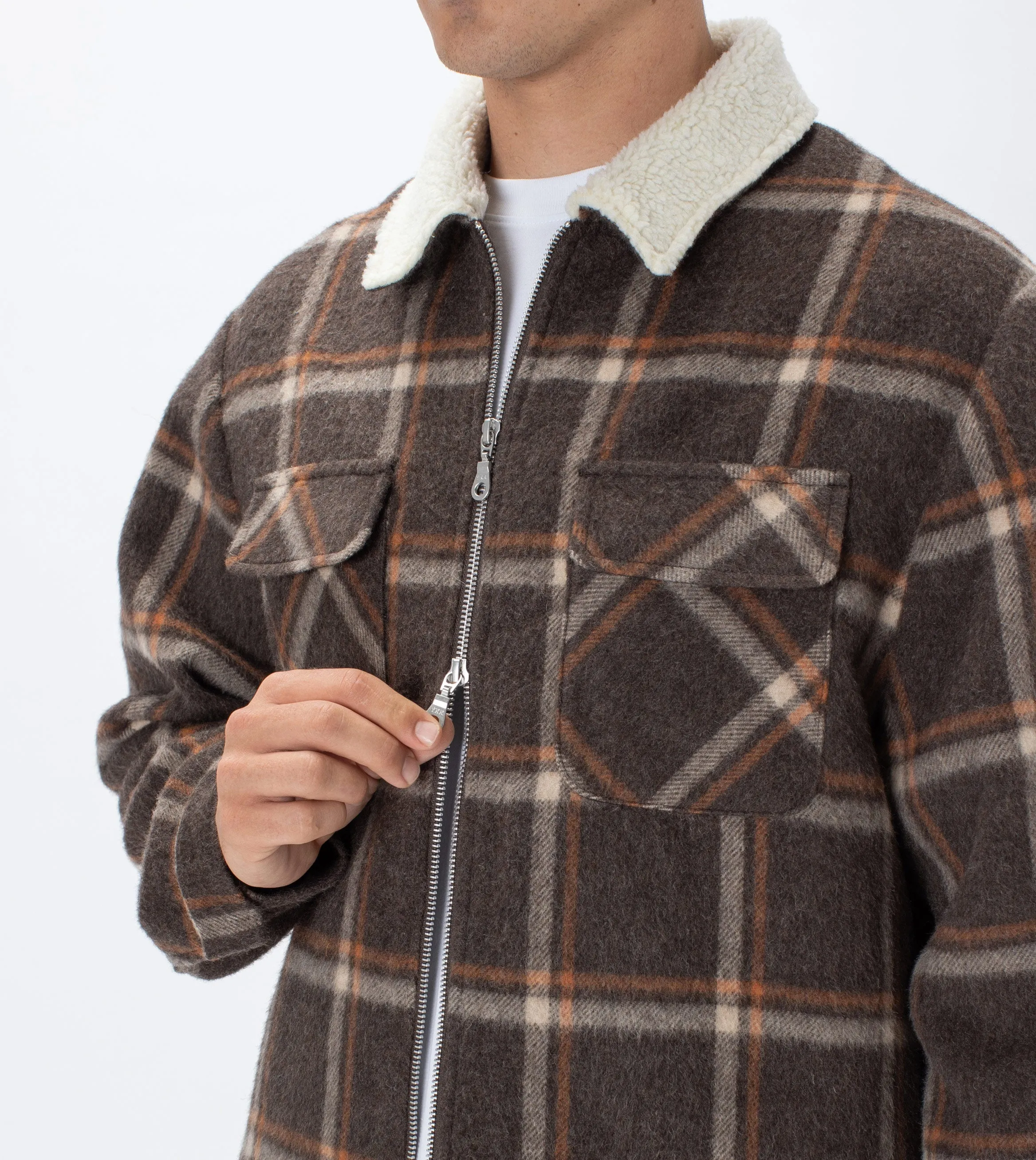 Plaid Work Jacket Timber/Rust