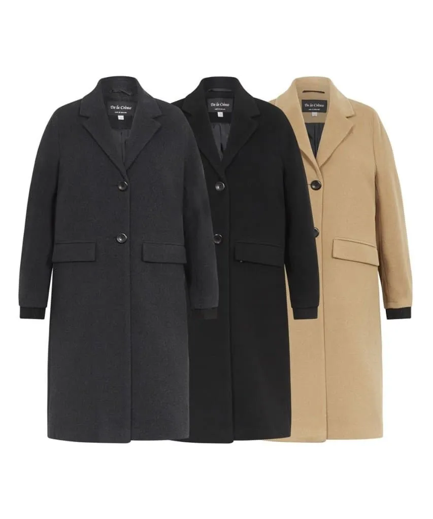 (PRE-ORDER) Womens Wool Blend Winter Warm Knee Length Coat