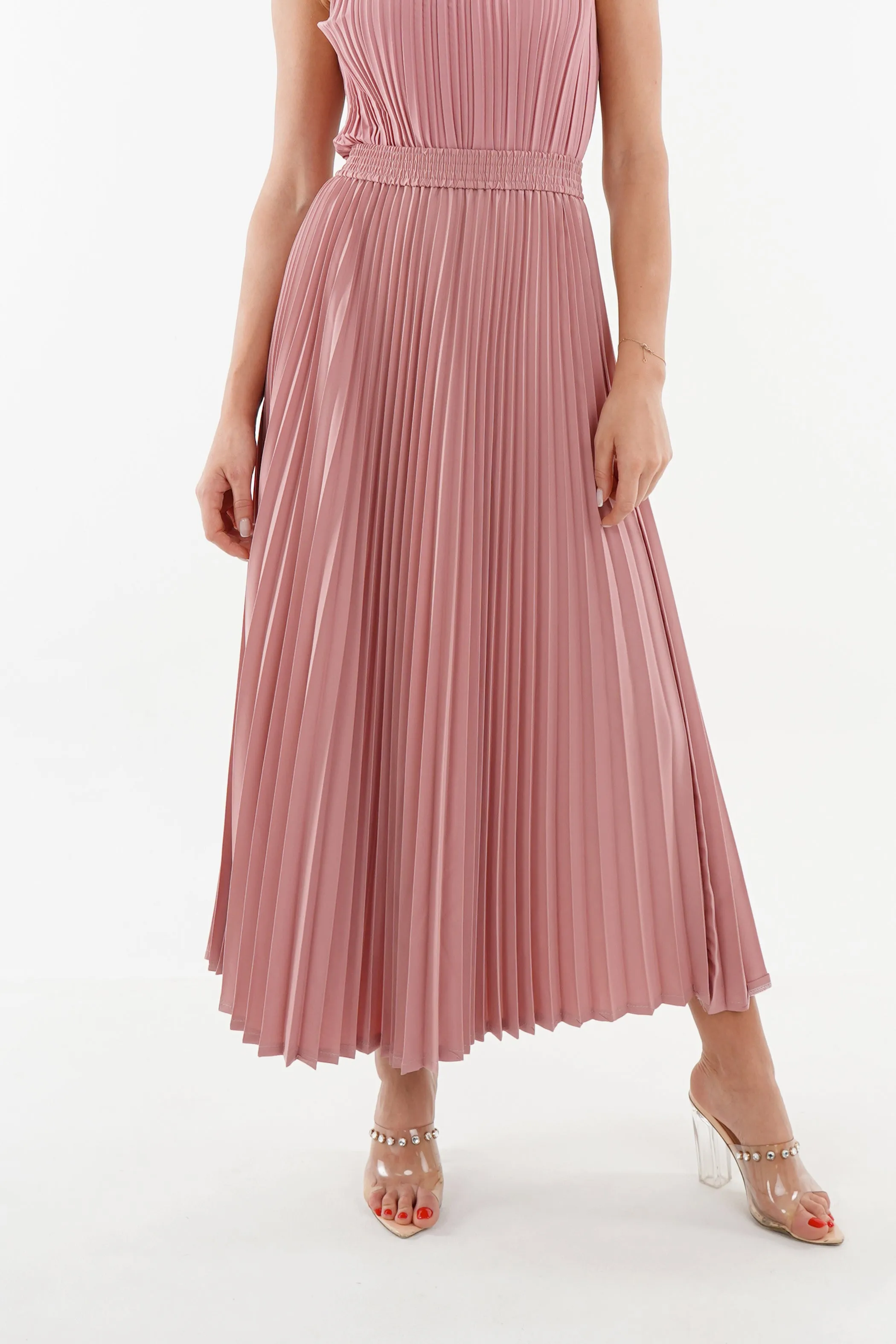 Priya Palazzo Pleated A-line Skirt