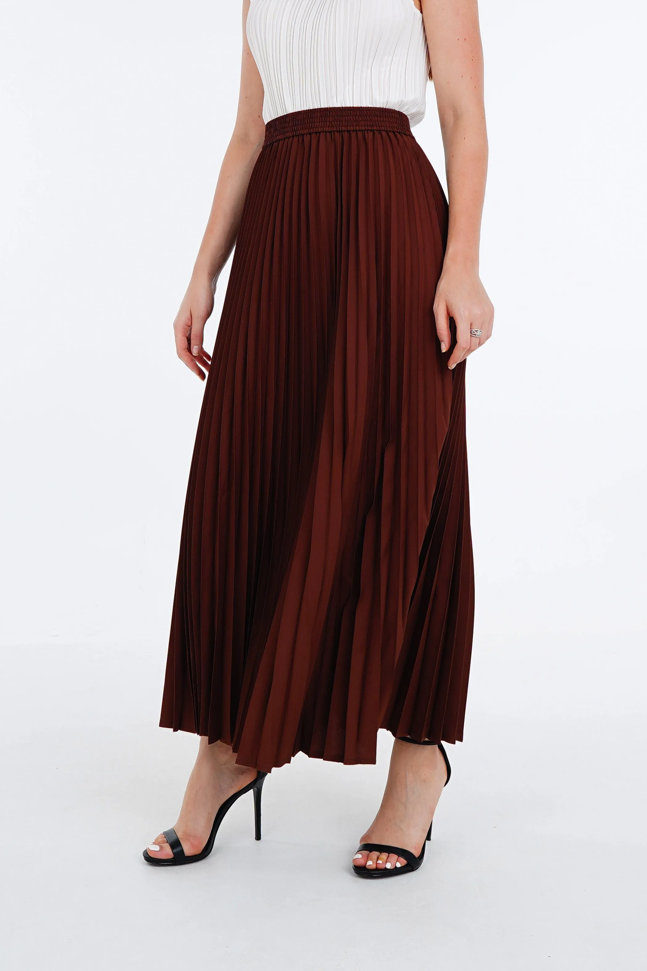 Priya Palazzo Pleated A-line Skirt