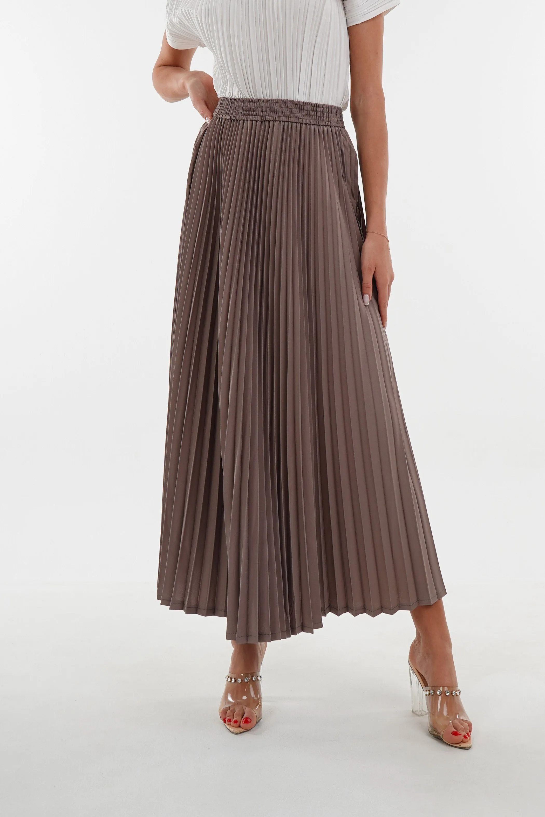 Priya Palazzo Pleated A-line Skirt