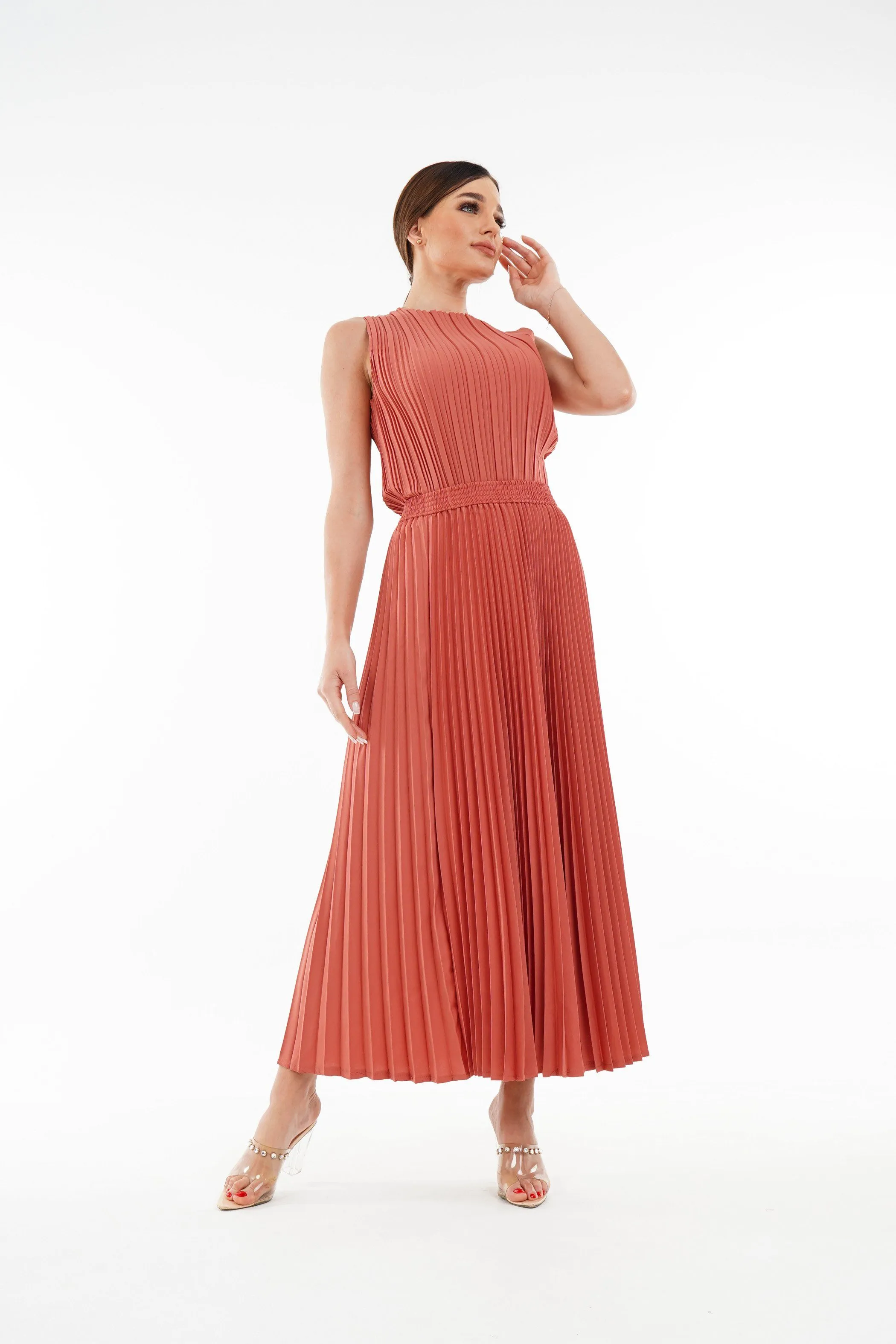 Priya Palazzo Pleated A-line Skirt