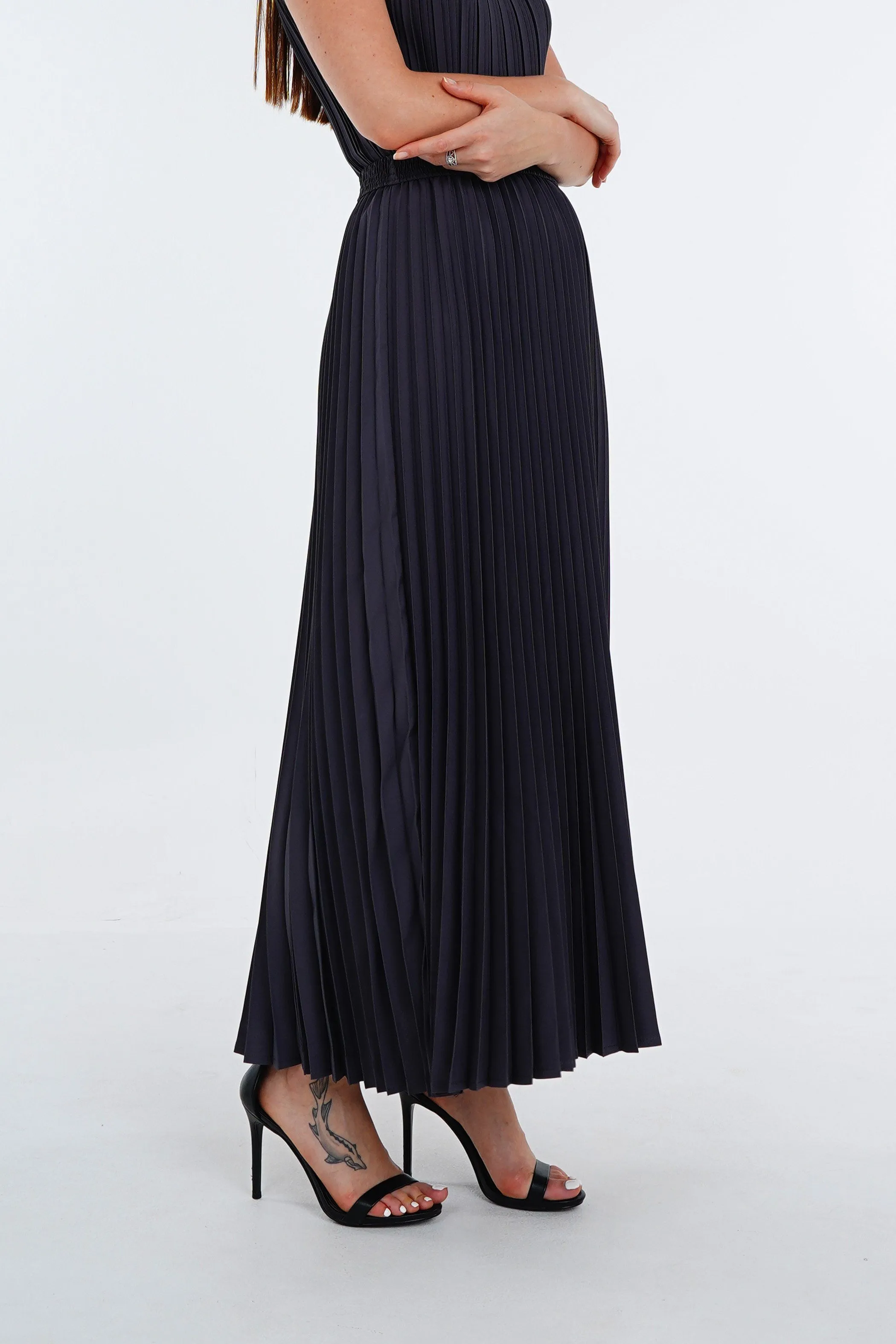 Priya Palazzo Pleated A-line Skirt