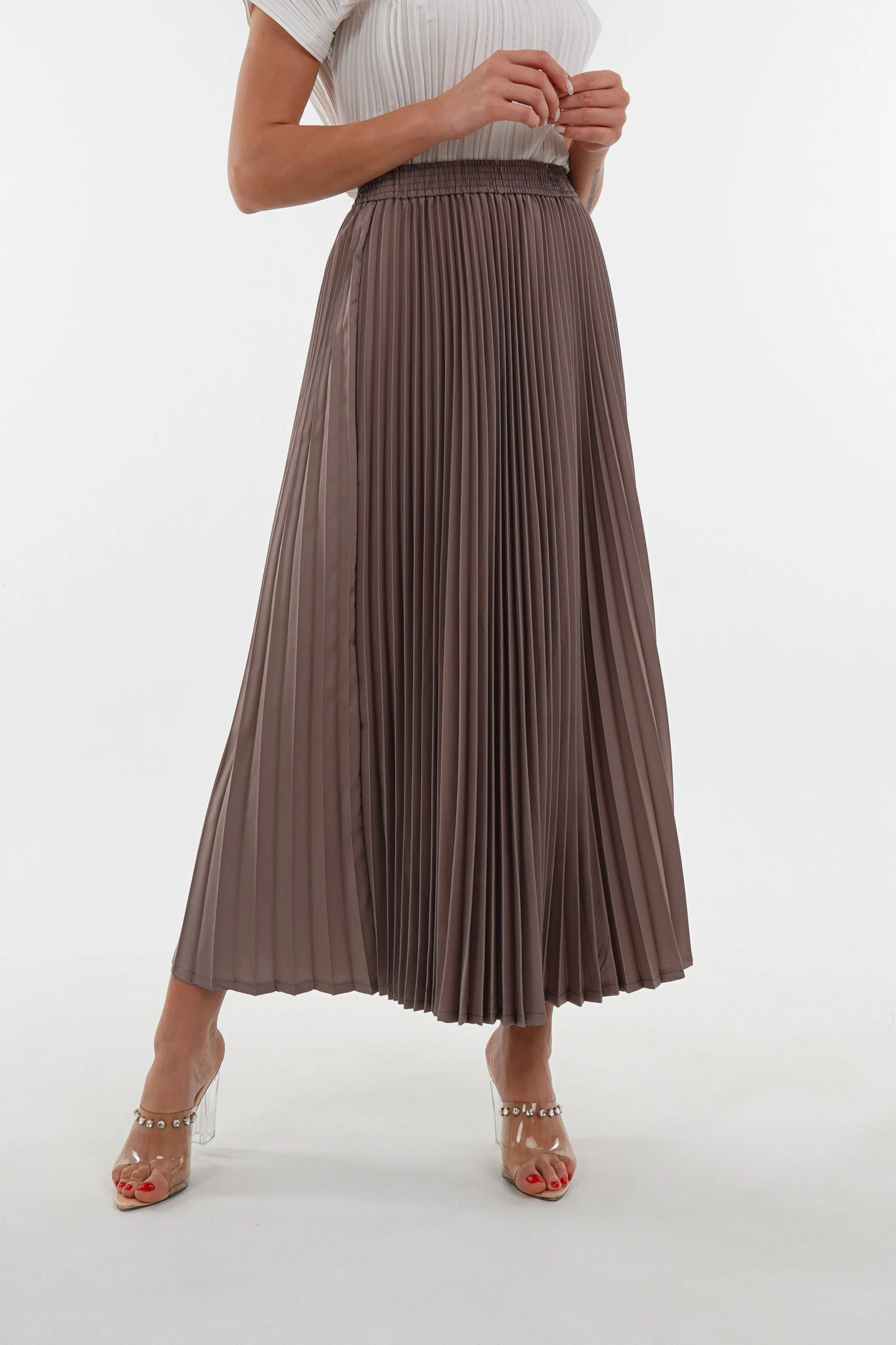 Priya Palazzo Pleated A-line Skirt